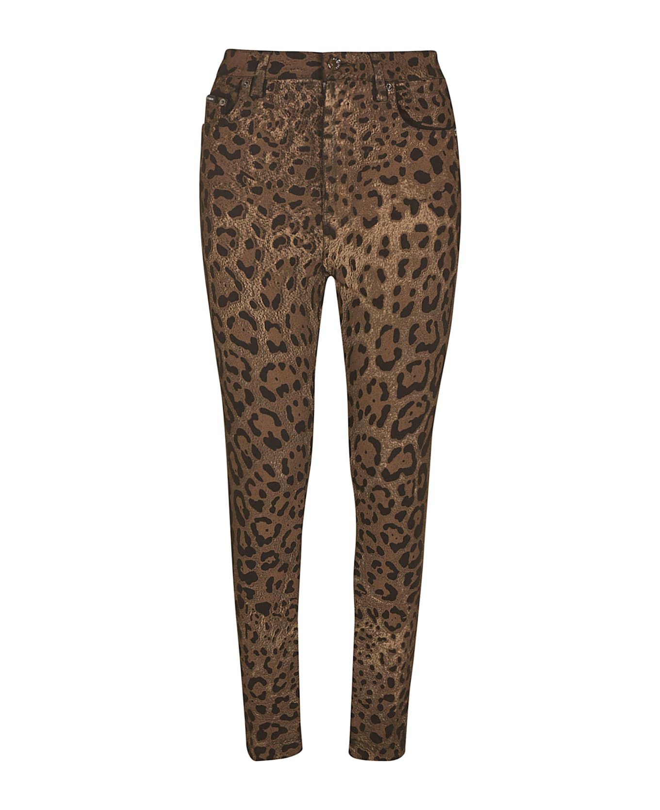 Dolce & Gabbana Animal Print Jeans - Brown/Black
