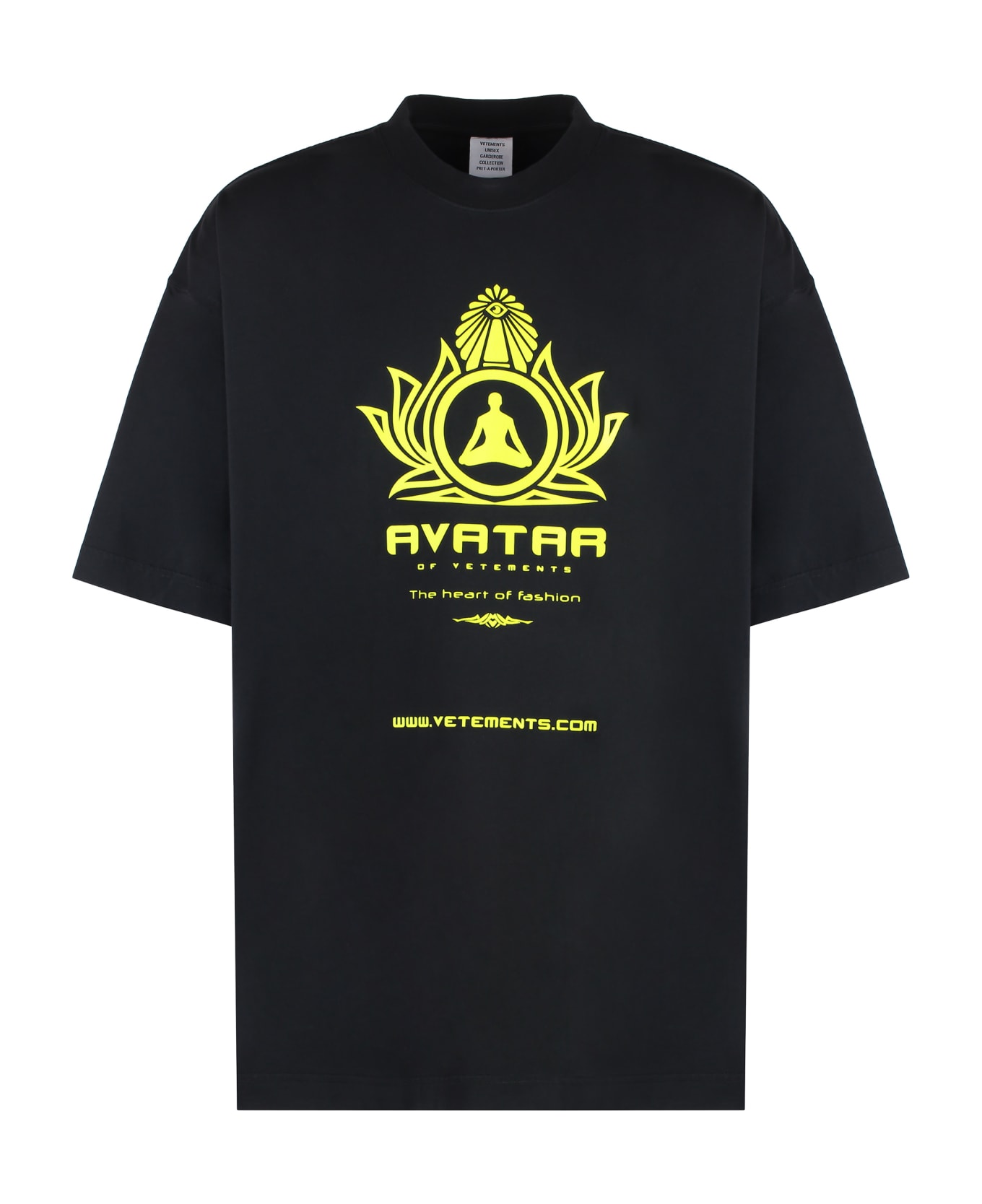 VETEMENTS Avatar Cotton T-shirt - black