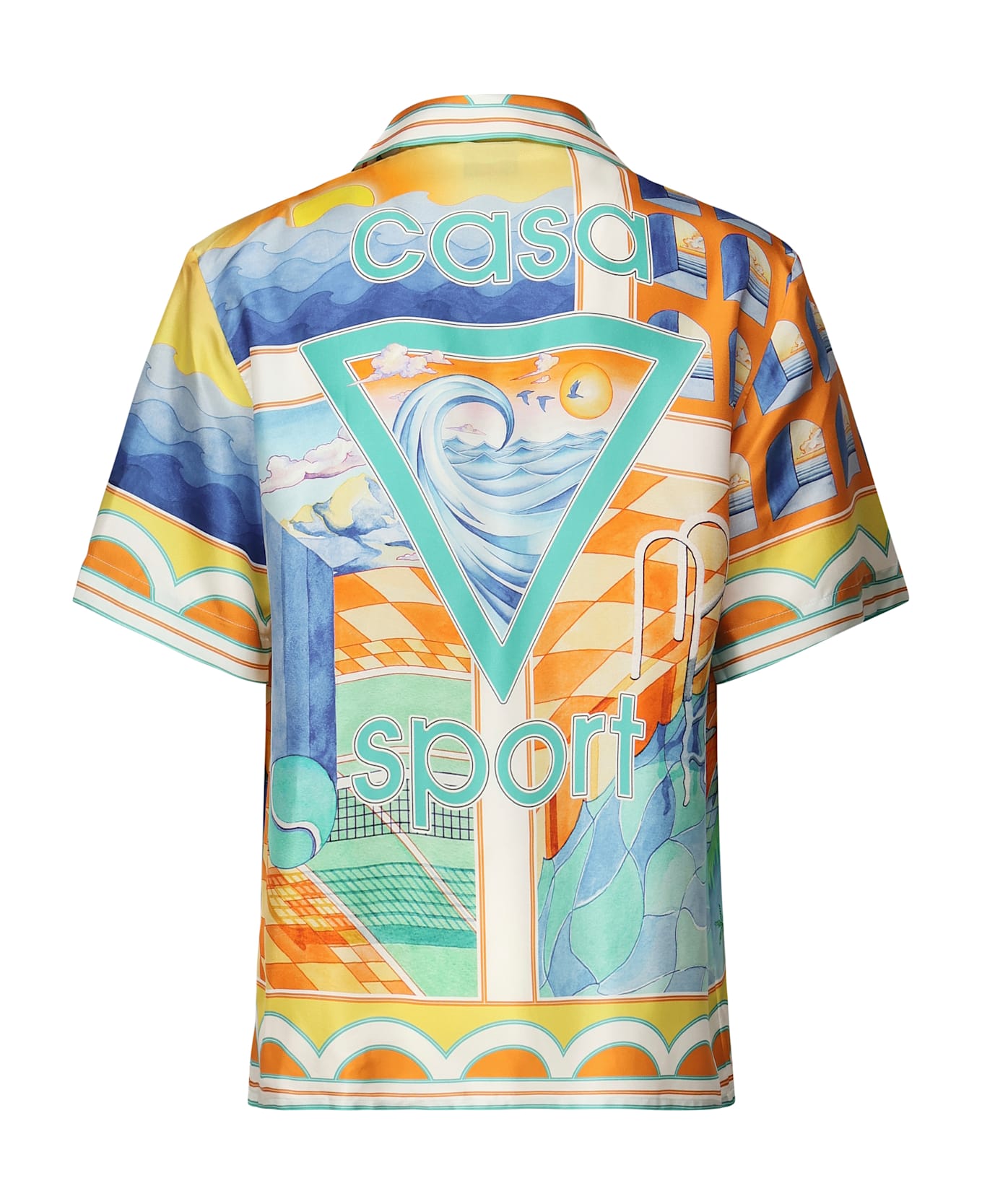 Casablanca Surreal Pool Shirt - Red