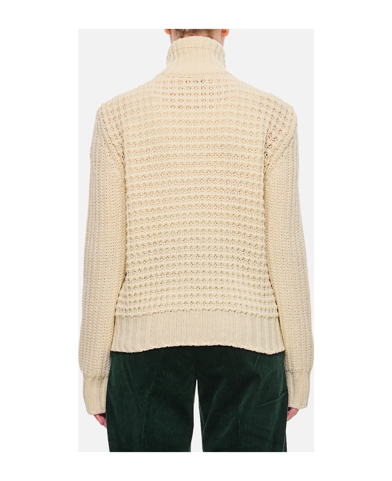 Moncler Knitted Sleeve Jacket - Beige