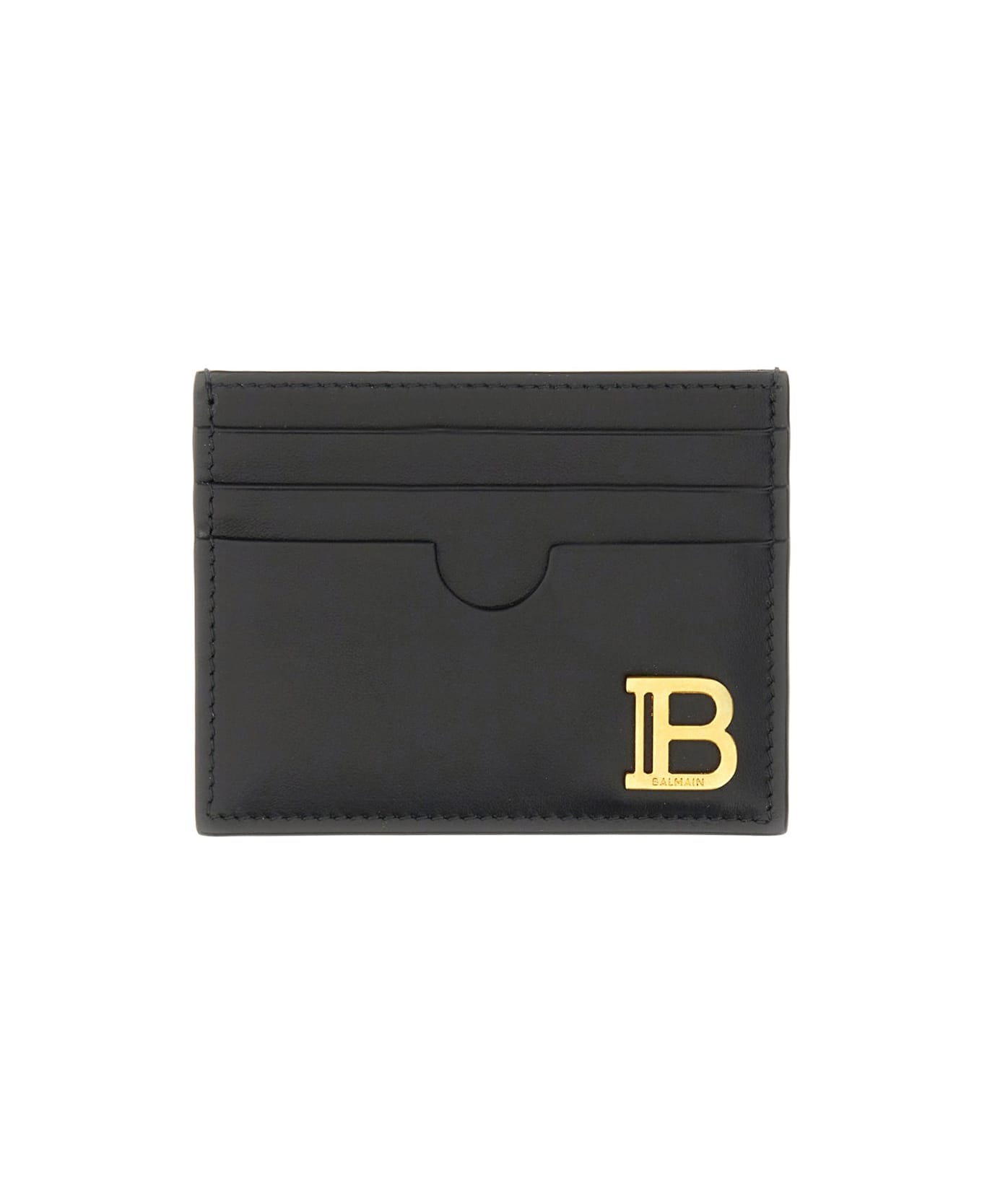 Balmain Card Holder With Logo - BLACK