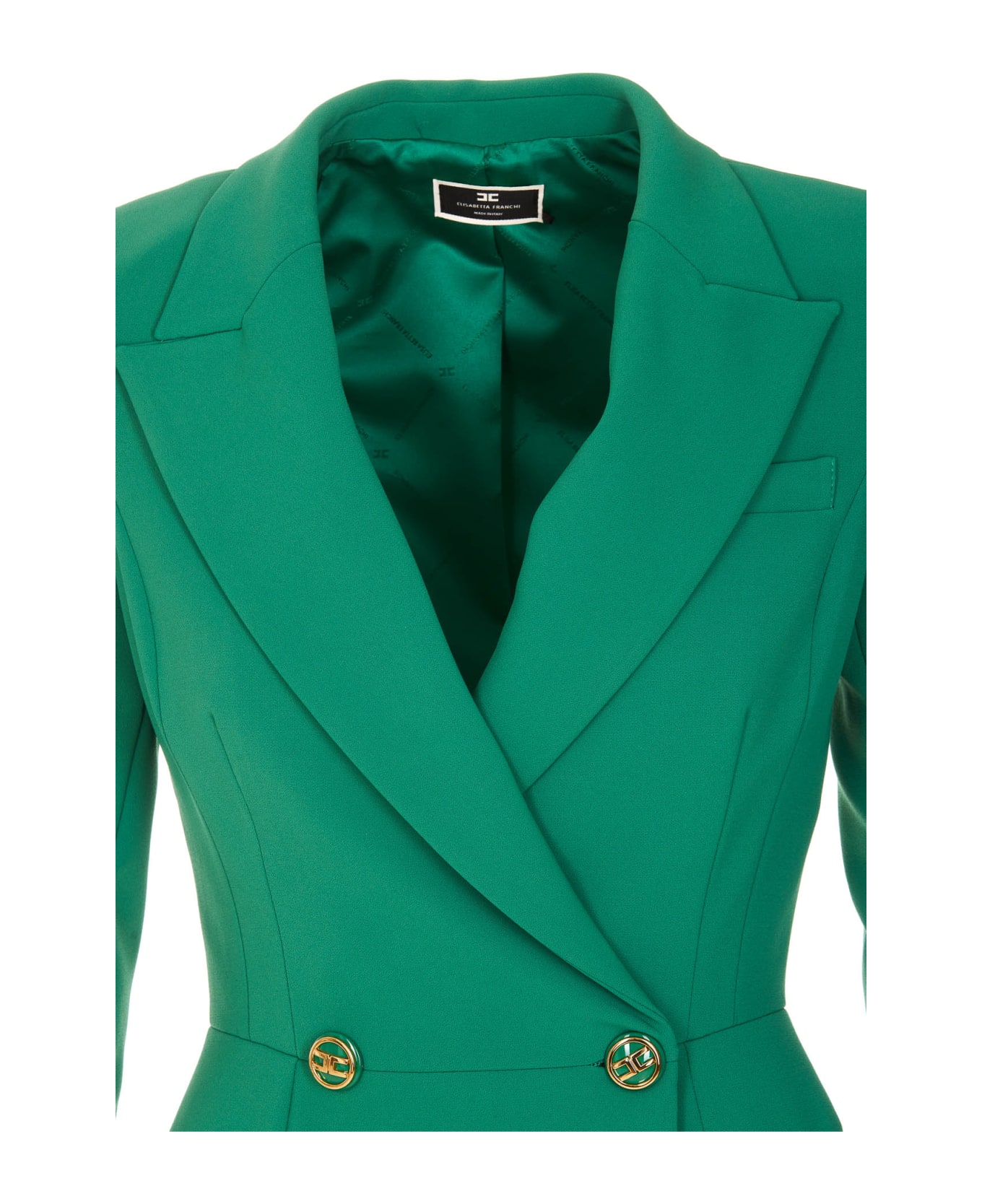 Elisabetta Franchi Blazer Dress - Verde smeraldo