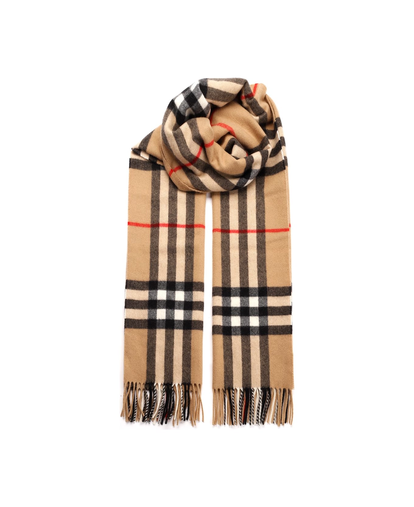 Burberry Check Cashmere Scarf - Beige