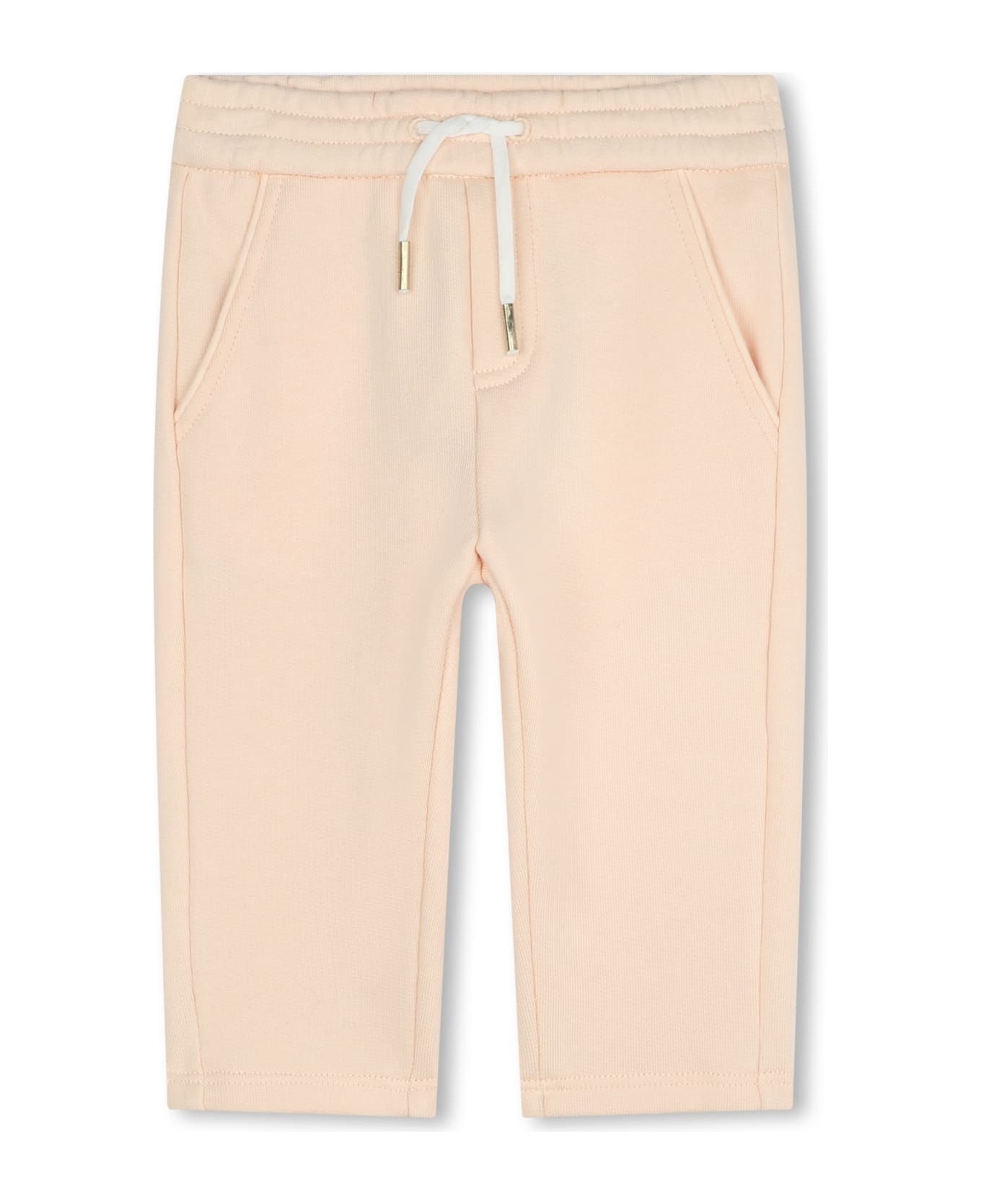 Chloé Leggings With Logo Embroidery - Pink
