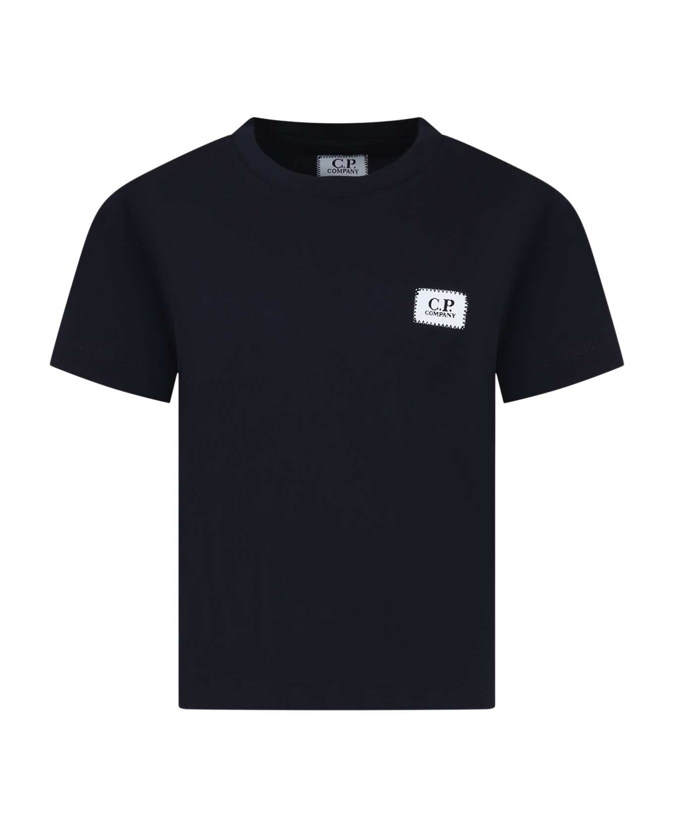 C.P. Company Undersixteen Blue T-shirt For Boy With Logo - Blue