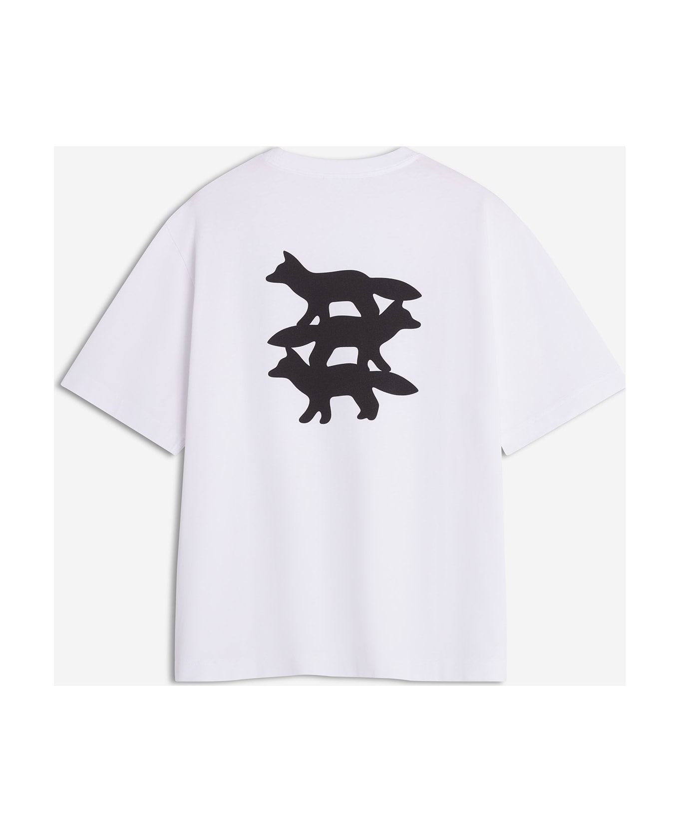 Maison Kitsuné Stunt Fox Oversize Tee Shirt - White