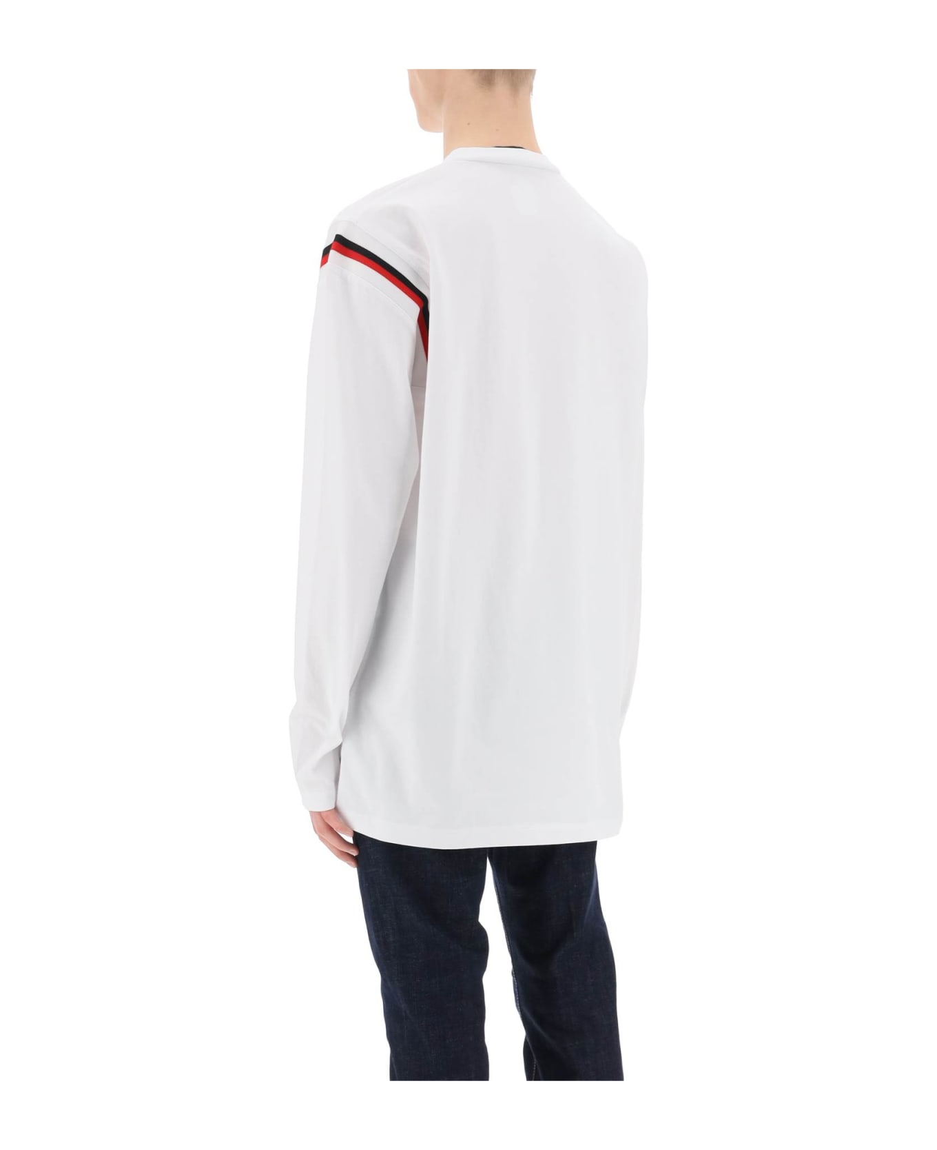 Dsquared2 Long-sleeved Varsity T-shirt - WHITE (White) フリース
