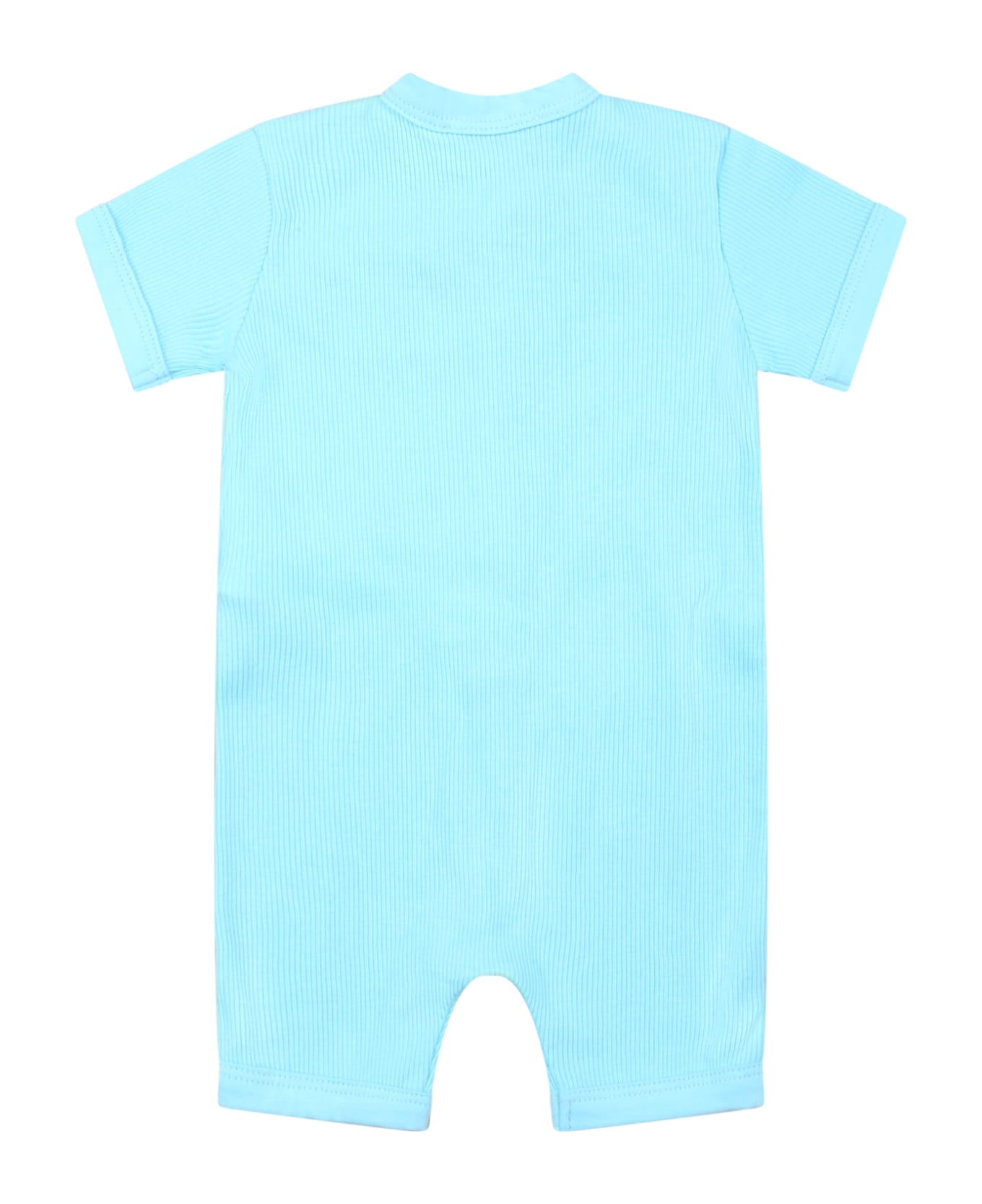 Moschino Light-blue Romper For Baby Boy With Teddy Bear - Light Blue