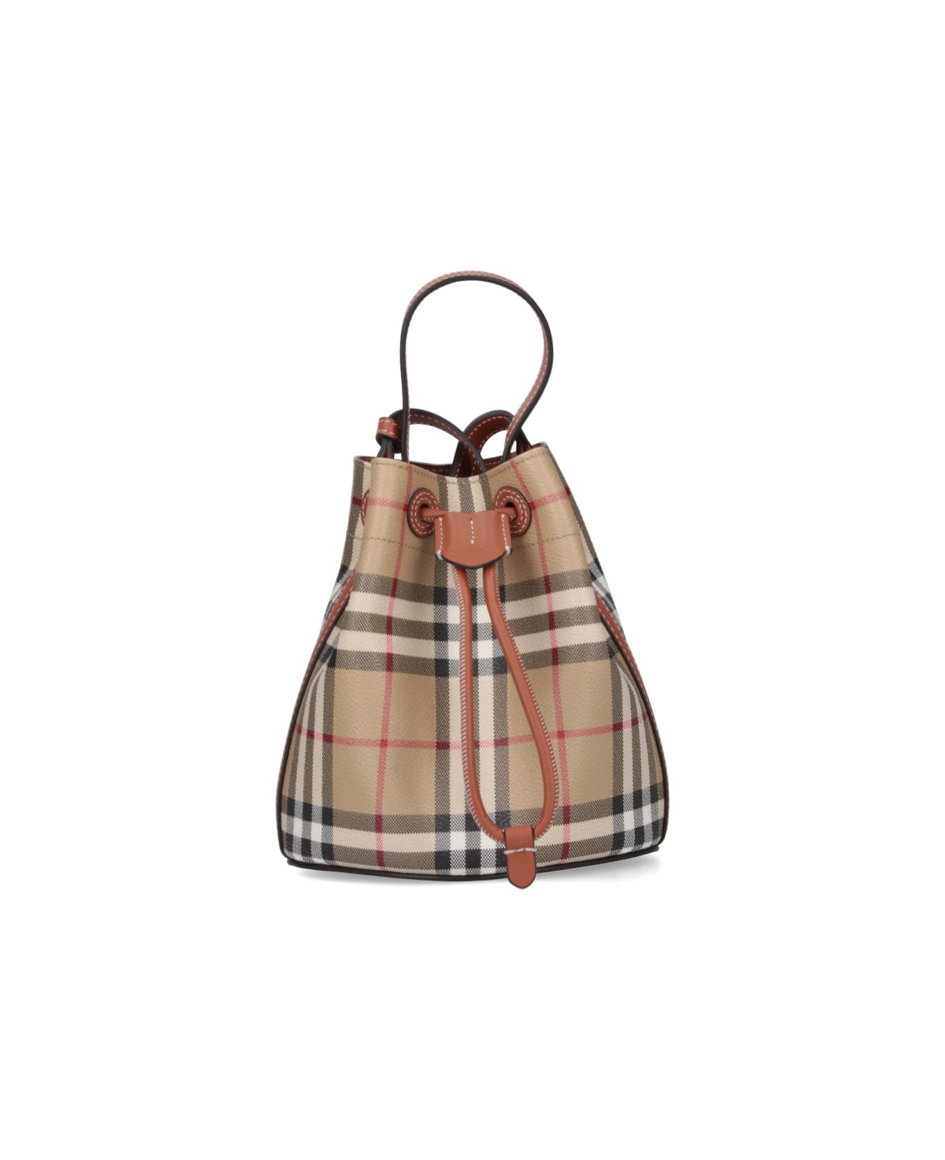 Burberry "tb" Mini Bucket Bag - Brown