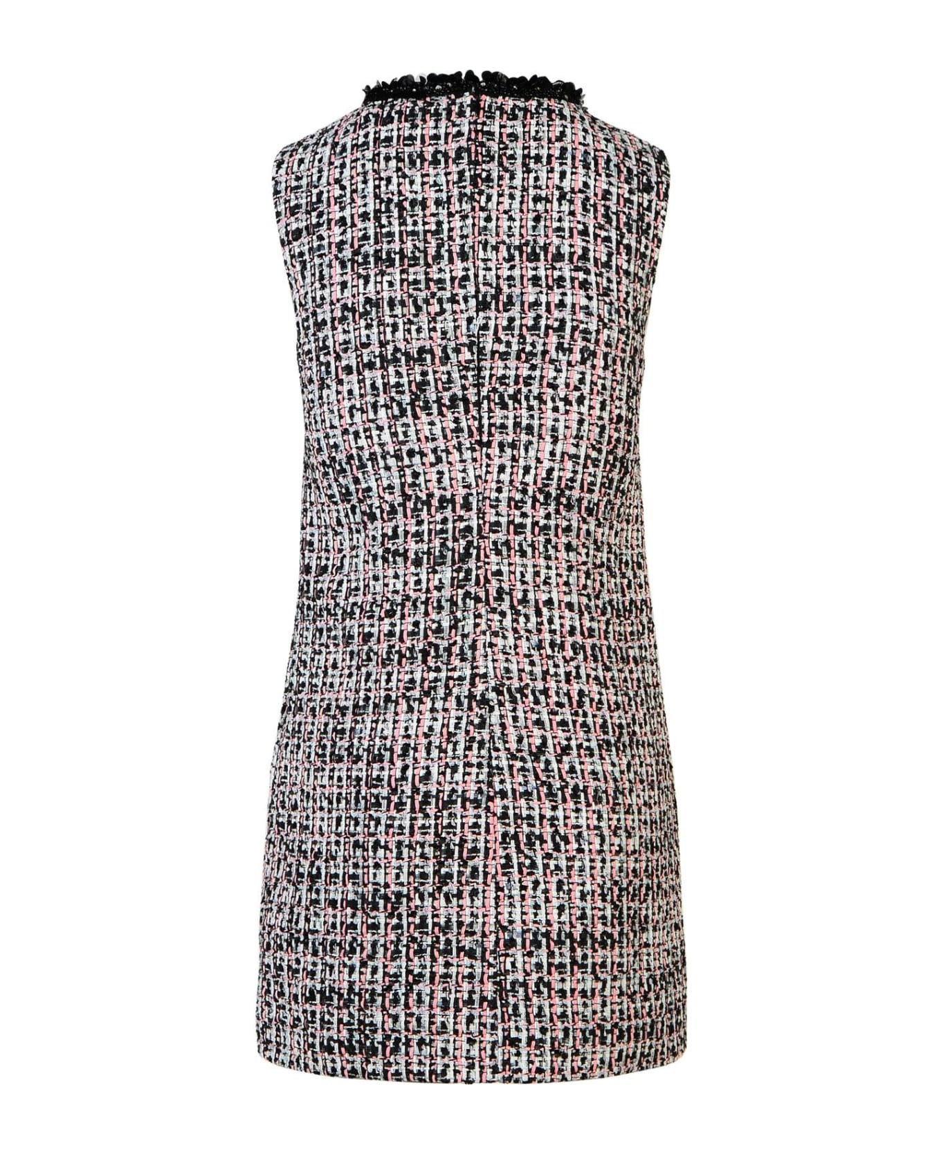 self-portrait Boucle Embellished Mini Dress - BLACK MULTI
