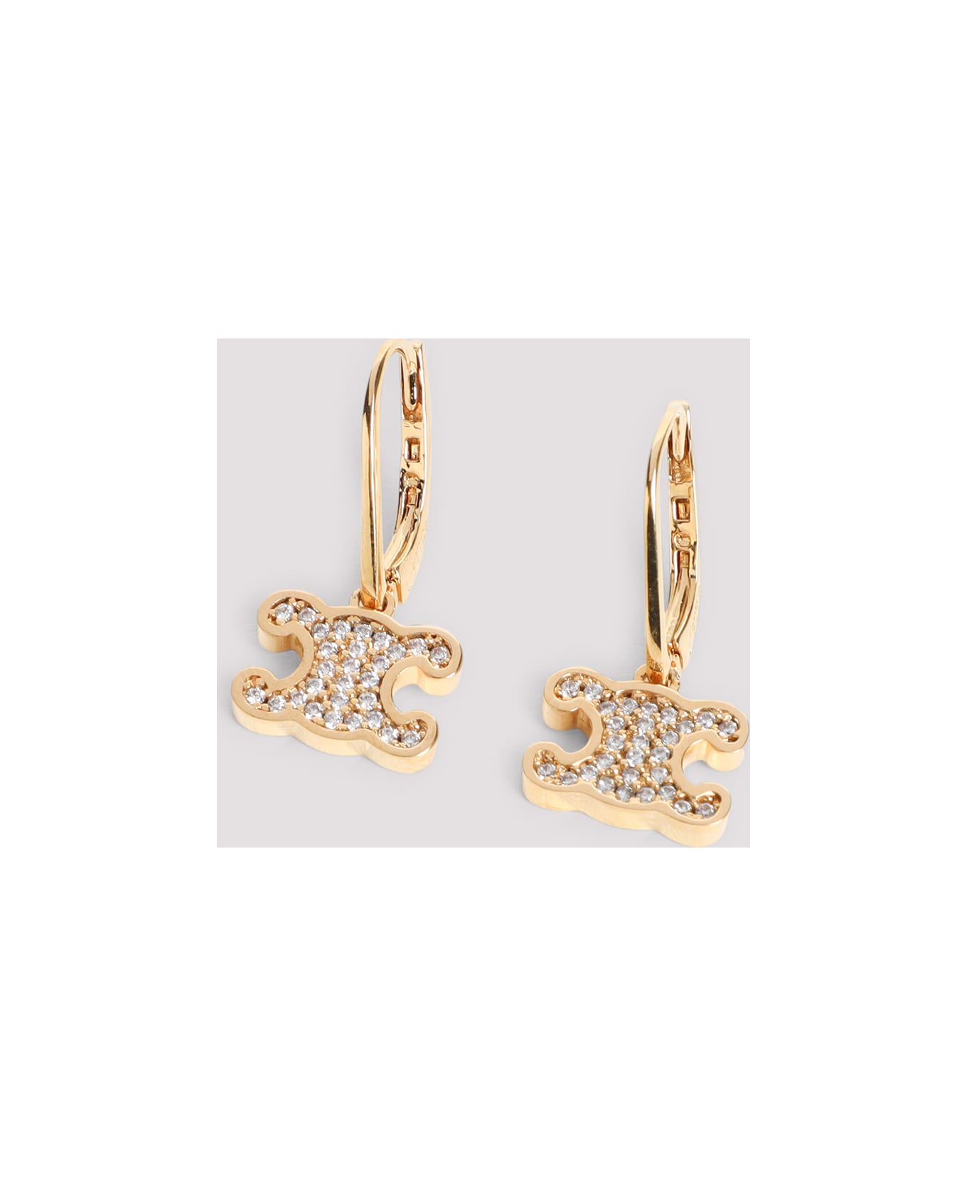 Celine Rhinestone Earrings - Or Gold