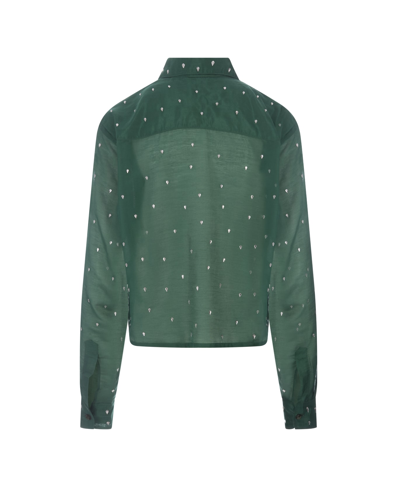 Oseree Green Gem Cut Shirt - Green