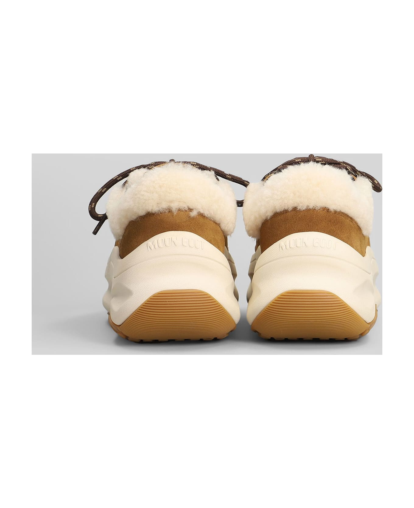 Moon Boot Mb Moon247 City Sneakers In Brown Suede - brown