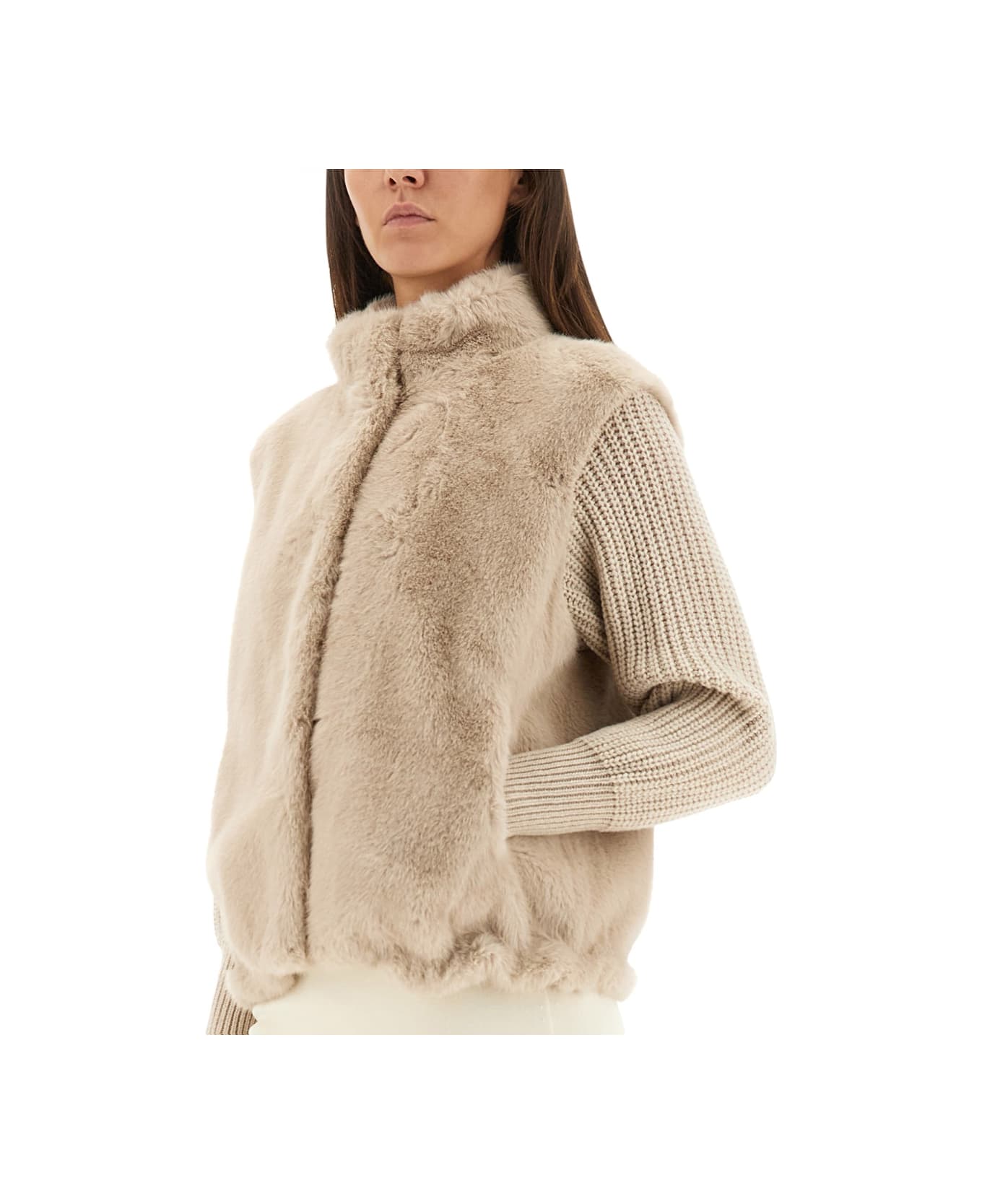 Herno Faux Mink Fur Resort Jacket - PINK