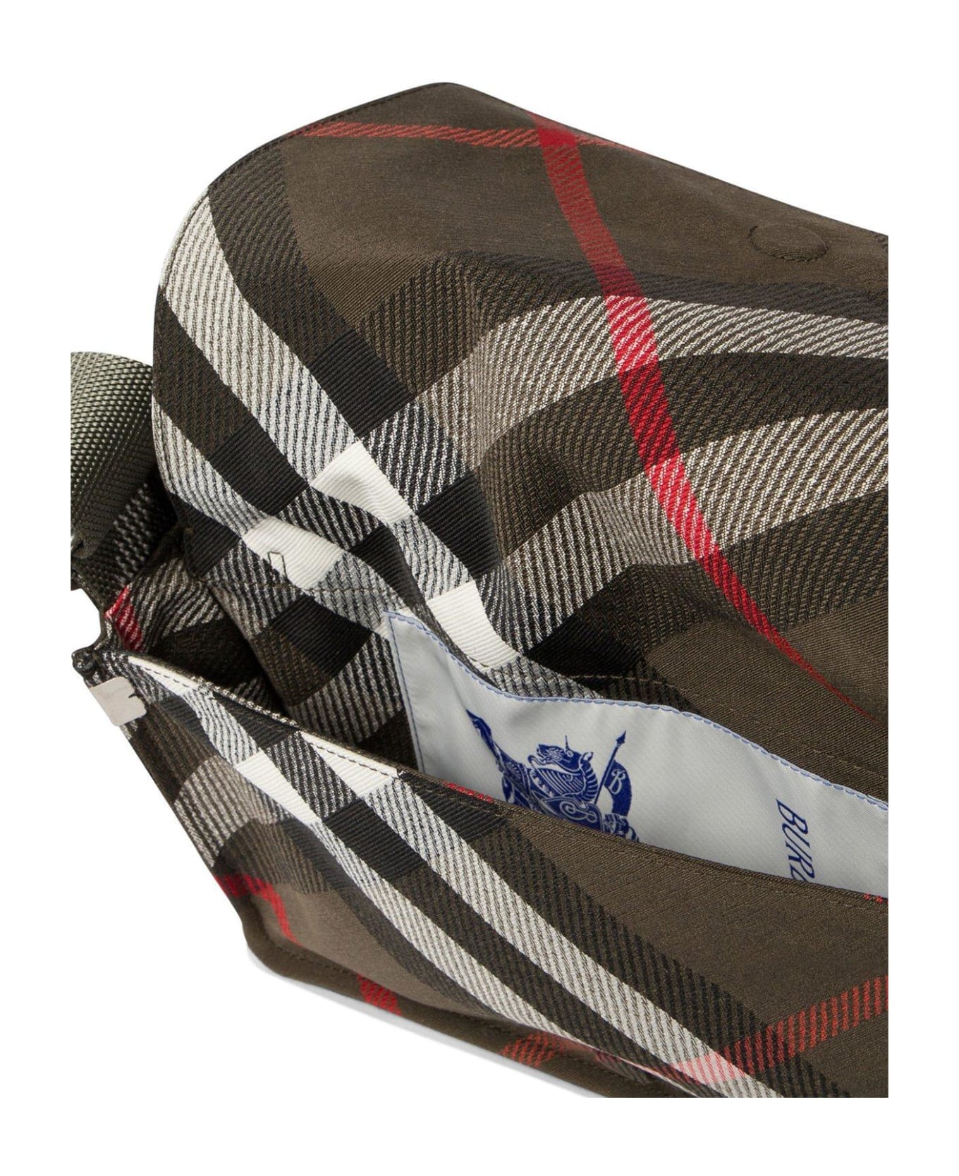 Burberry Trench Checked Foldover-top Messenger Bag - Loch