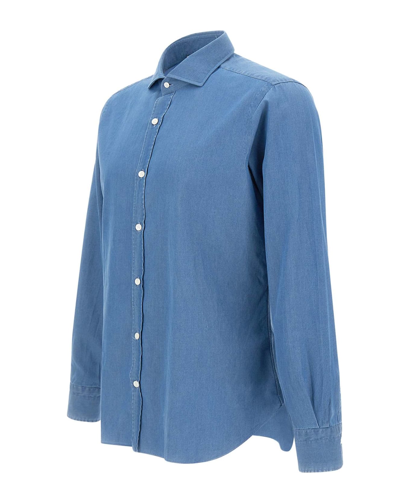 Barba Napoli "dandy Life" Cotton Shirt - BLUE
