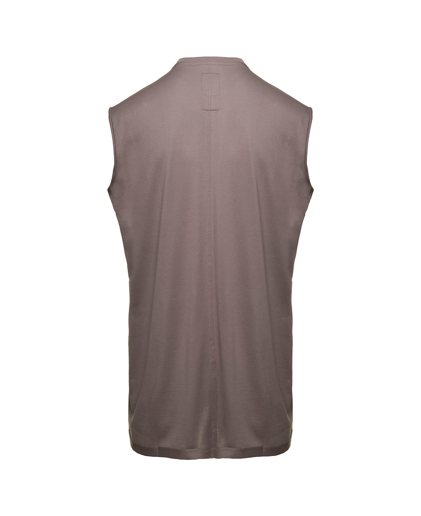 Rick Owens x Champion 'tarp T' Grey Sleeveless Top With Small Pentagram Embroidery In Cotton Man - DUST タンクトップ