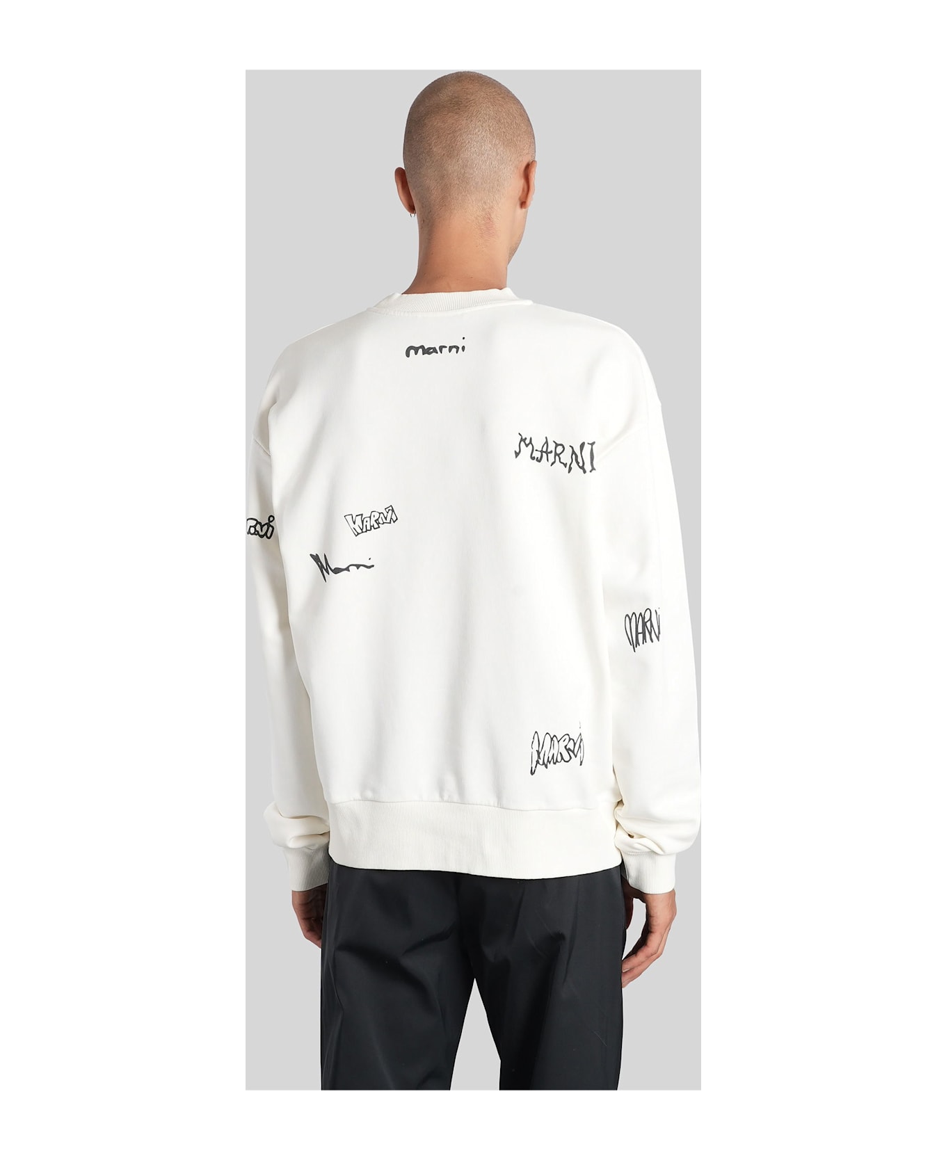 Marni Sweatshirt In White Cotton - white