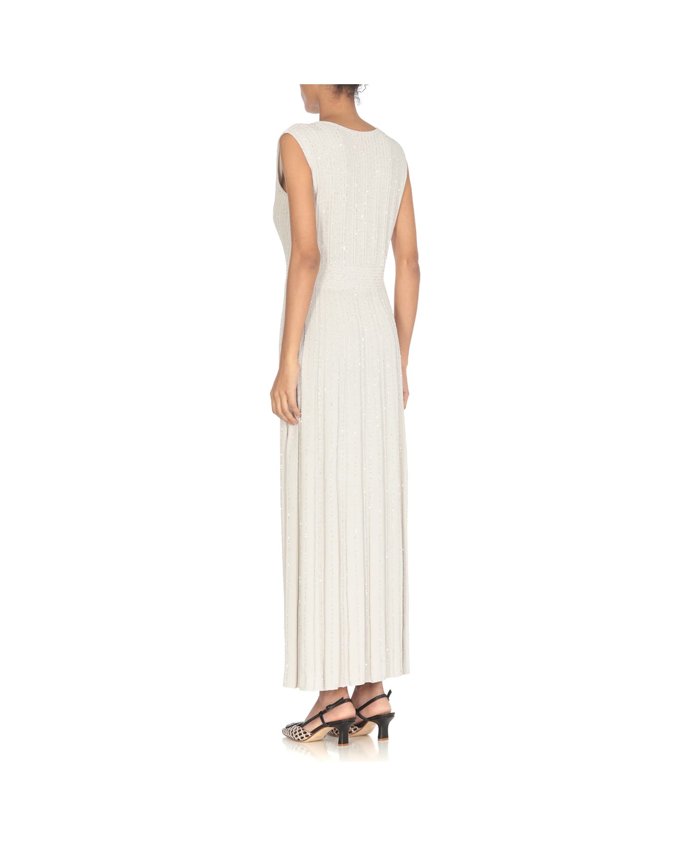 D.Exterior Dress With Paillettes - Lino