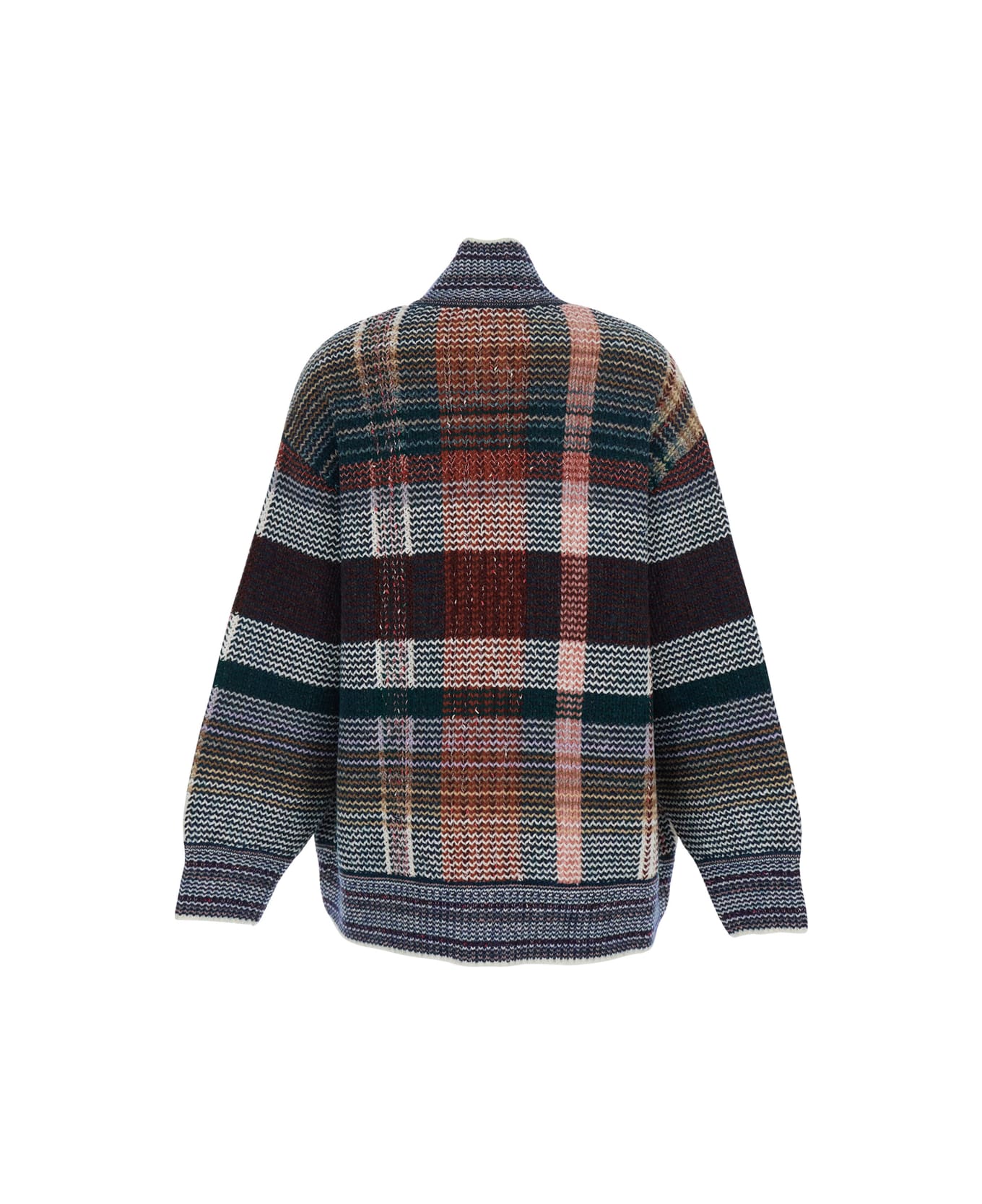 Missoni Embroidered Wool Blend Oversize Cardigan - MULTI