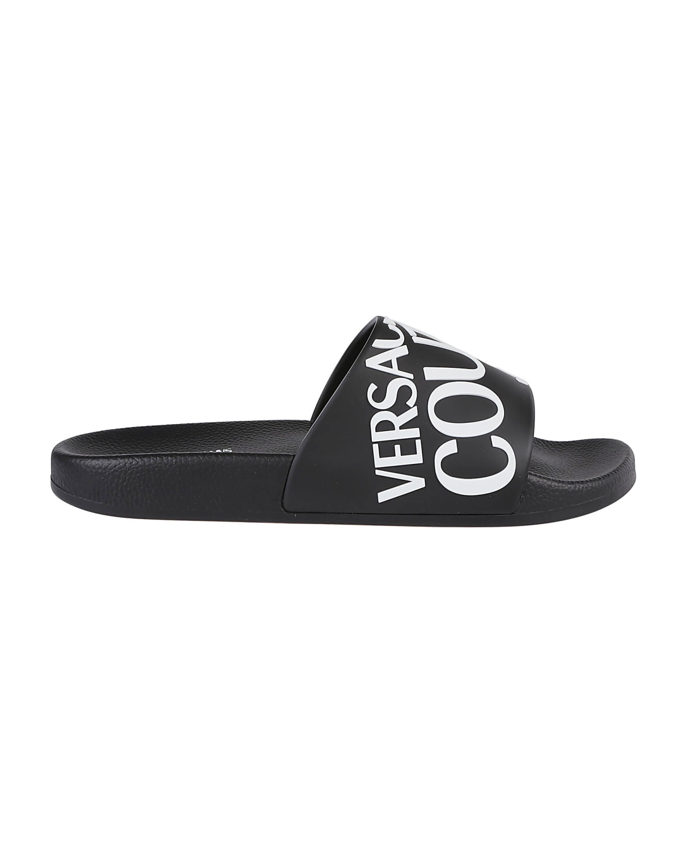 Versace Jeans Couture Gummy Sq1 Sliders - Black