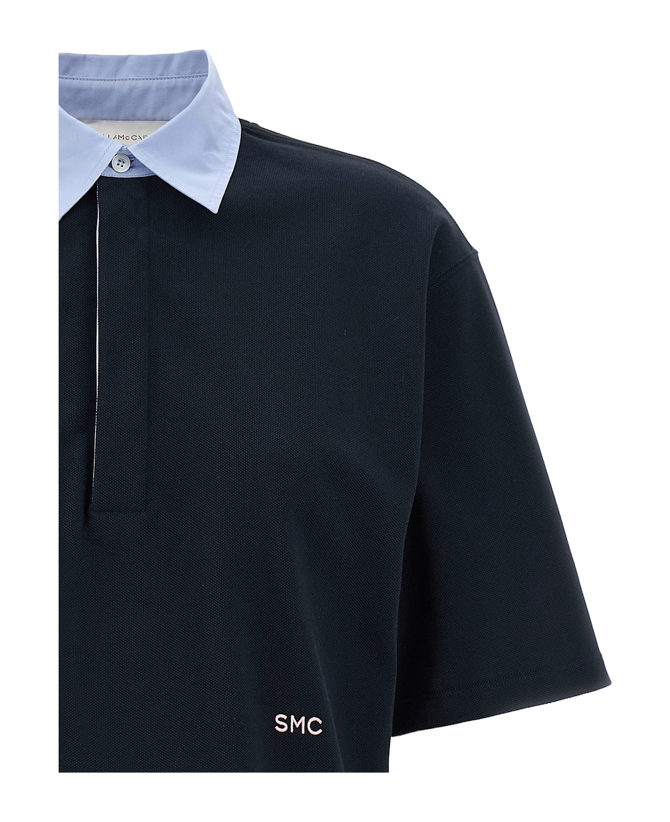 Stella McCartney Cropped Piquet Polo - Blue