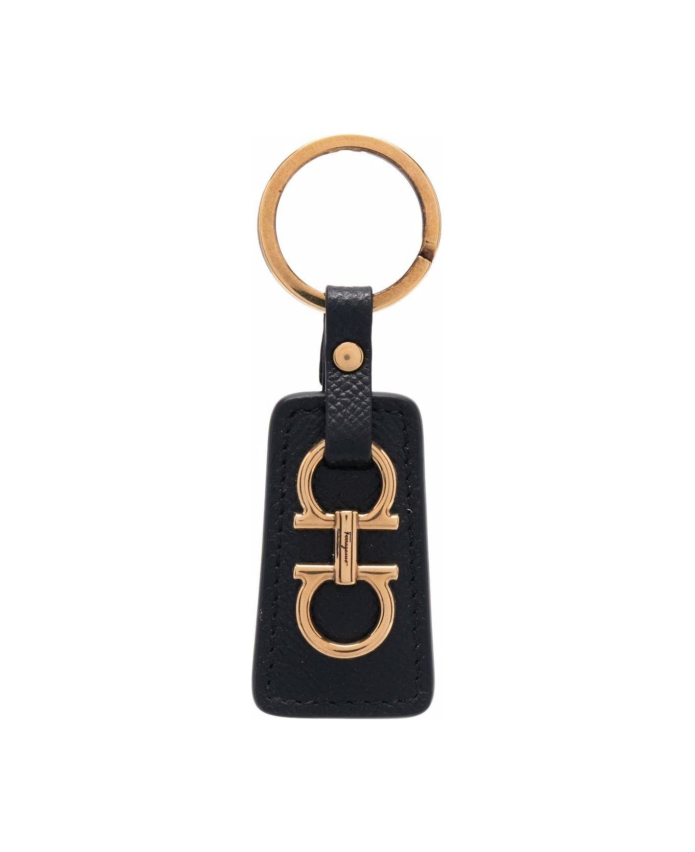 Ferragamo Gancini Key Chain - BLACK キーリング