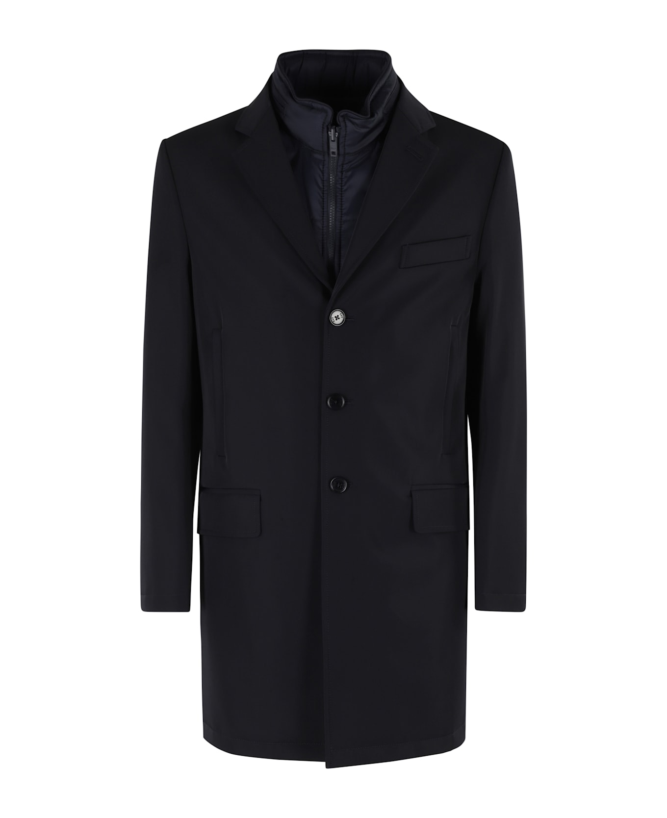 Fay Db Coat Stretch - Blue Navy