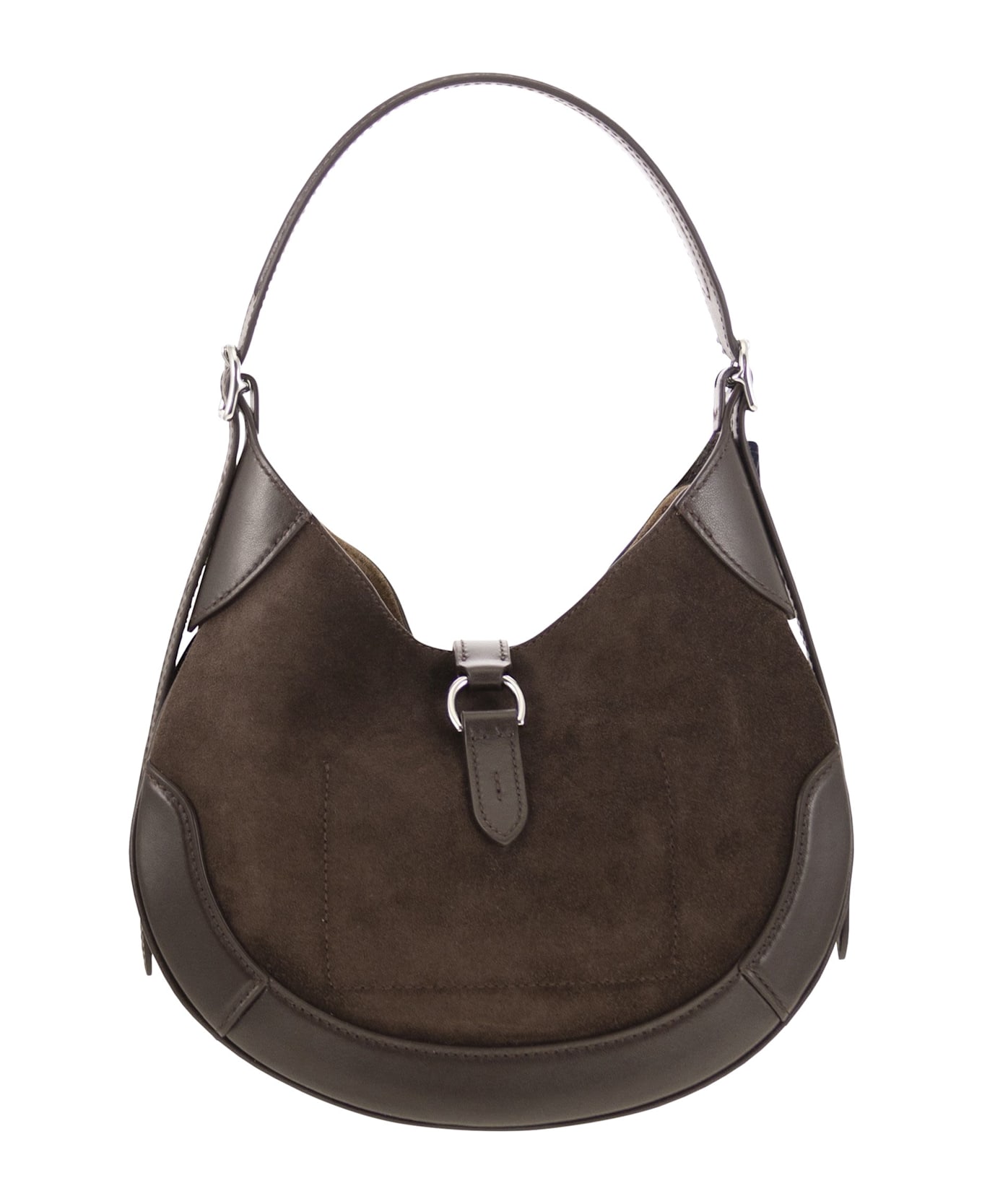 Polo Ralph Lauren Shoulder Polo Id Small Leather Bag - Dark Brown