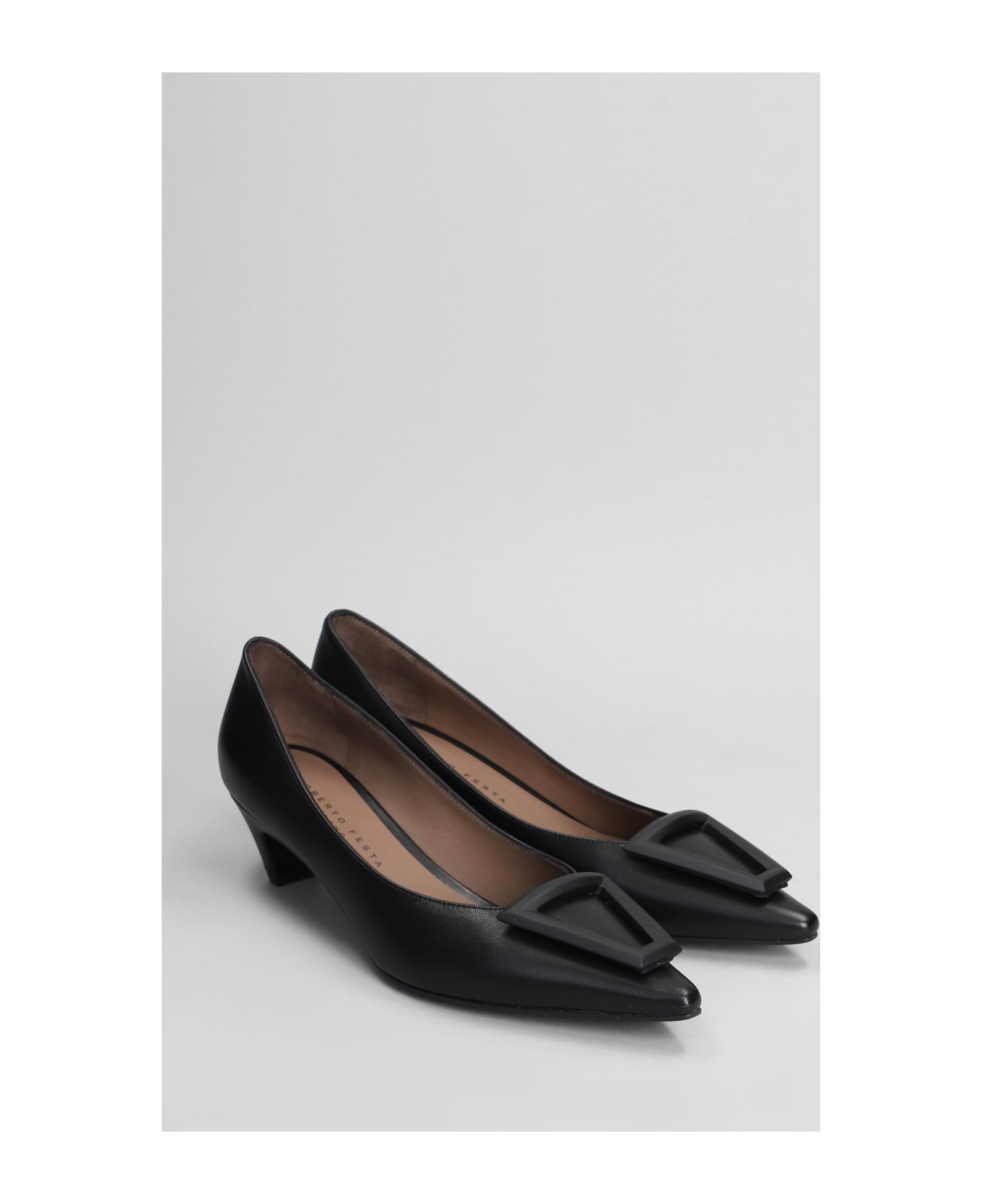 Roberto Festa Moon Pumps In Black Leather - black