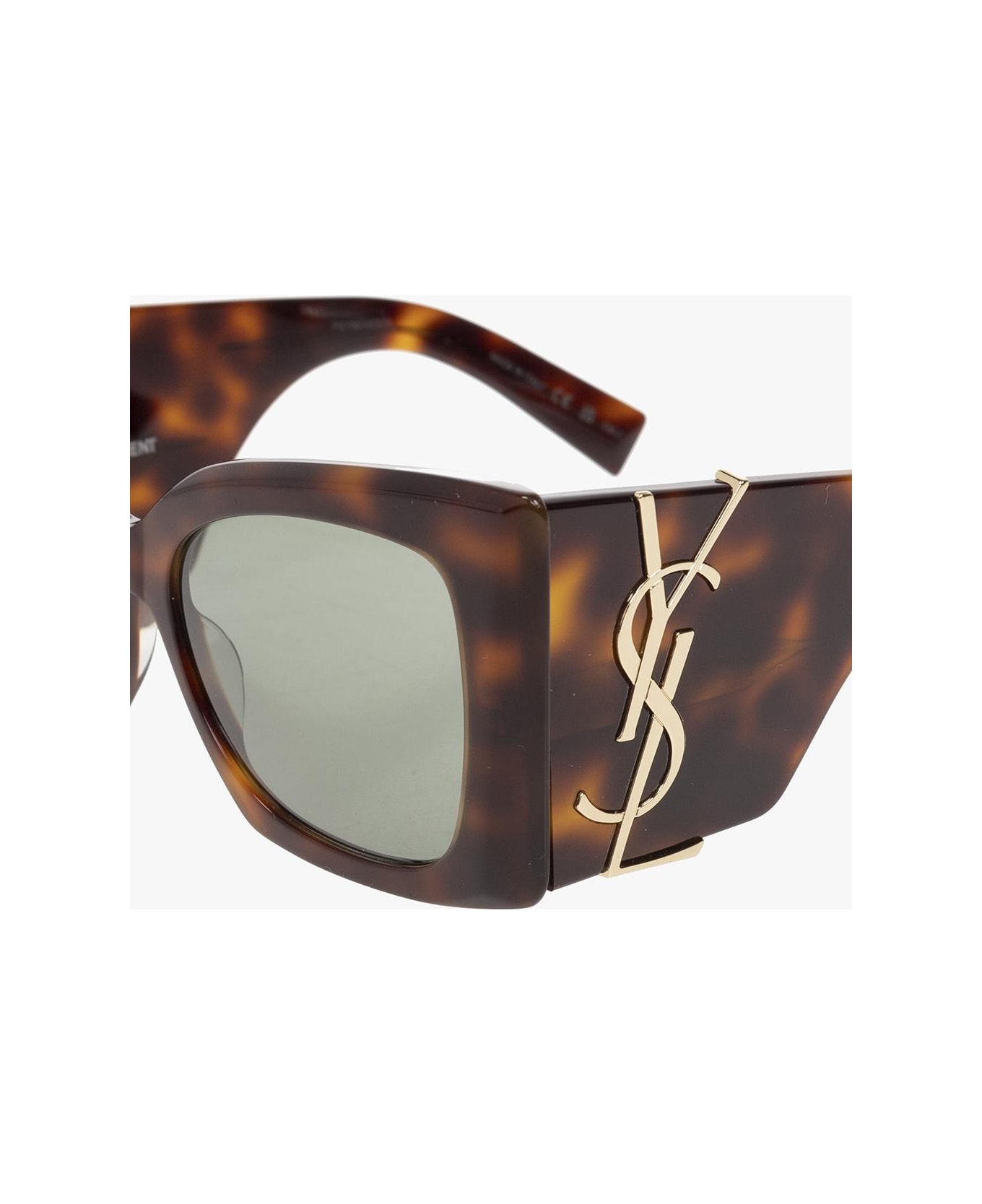 Saint Laurent 'sl M119 Blaze' Sunglasses - Hav Green アイウェア