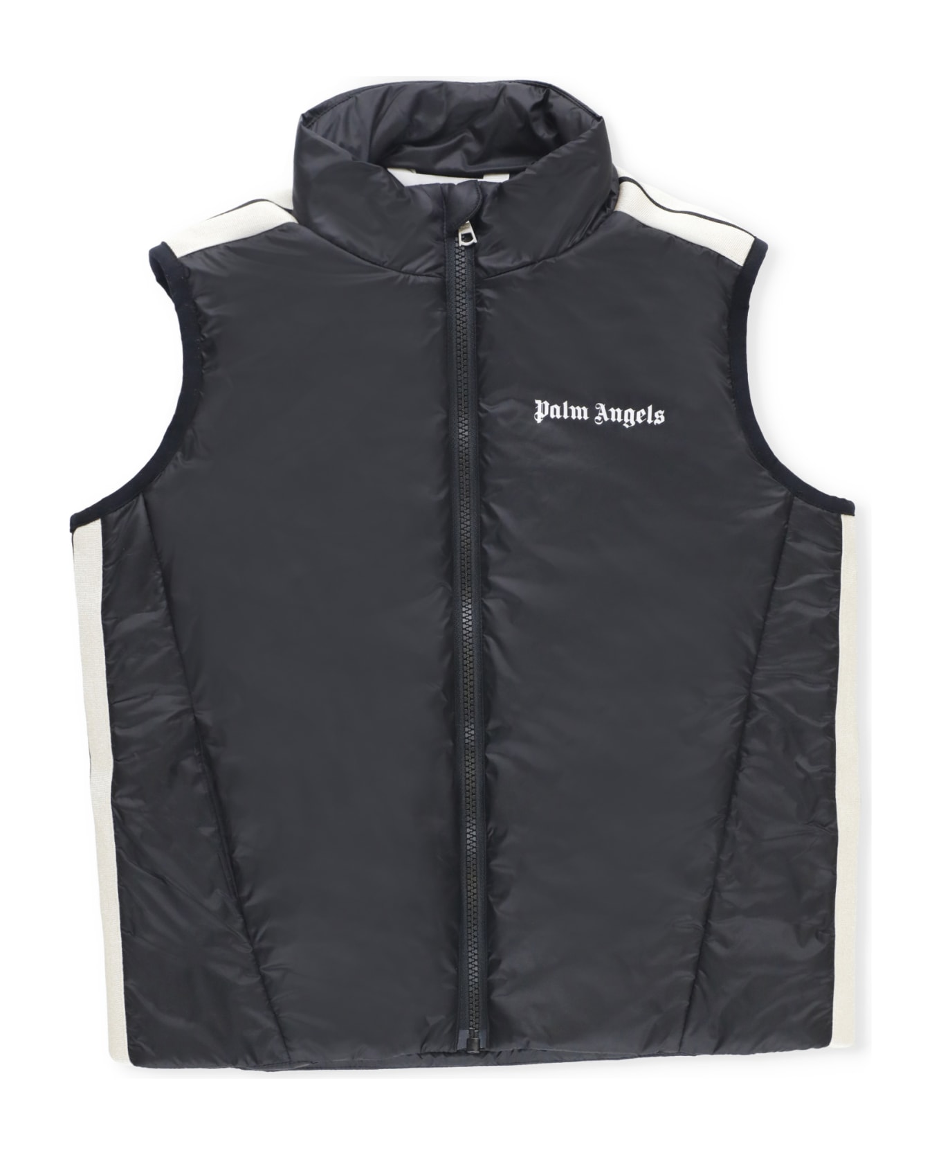 Palm Angels Logo Light Puffer Vest - Black