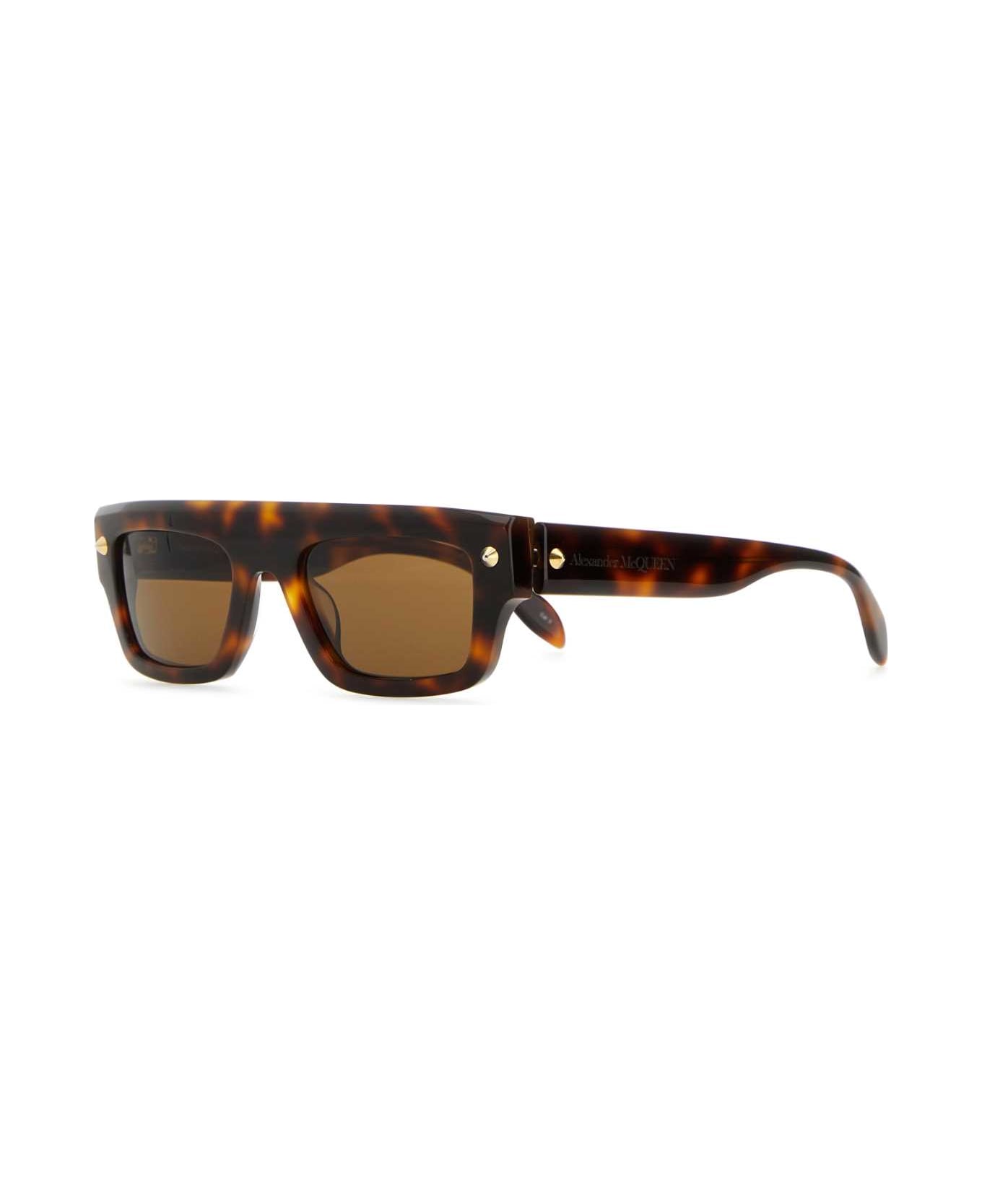 Alexander McQueen Multicolor Acetate Sunglasses - HAVANAHAVANABROWN サングラス