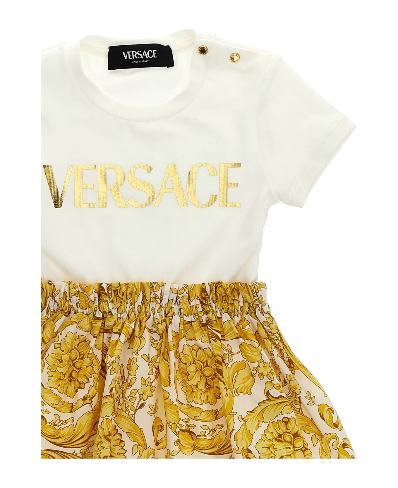 Versace 'barocco' Logo Dress - Multicolor