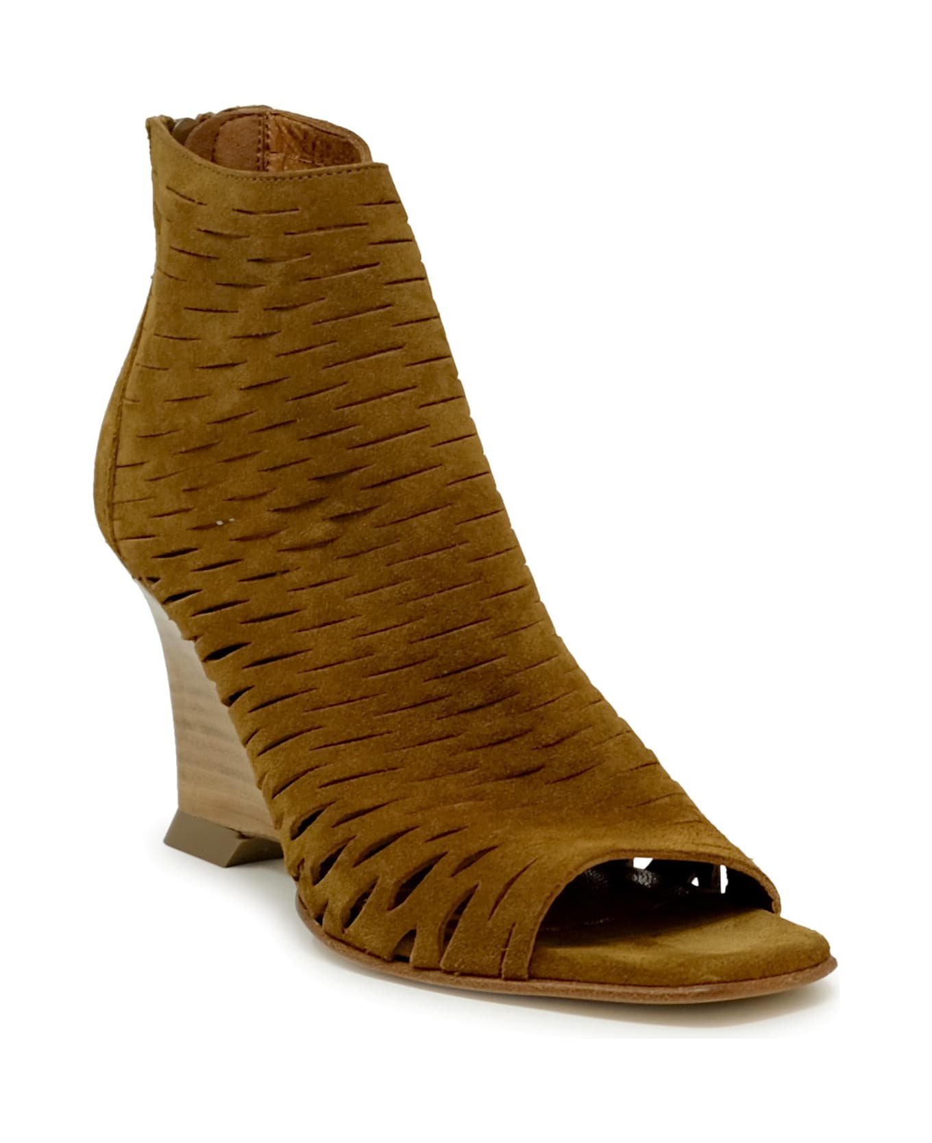 Elena Iachi Leather Sandals - BROWN