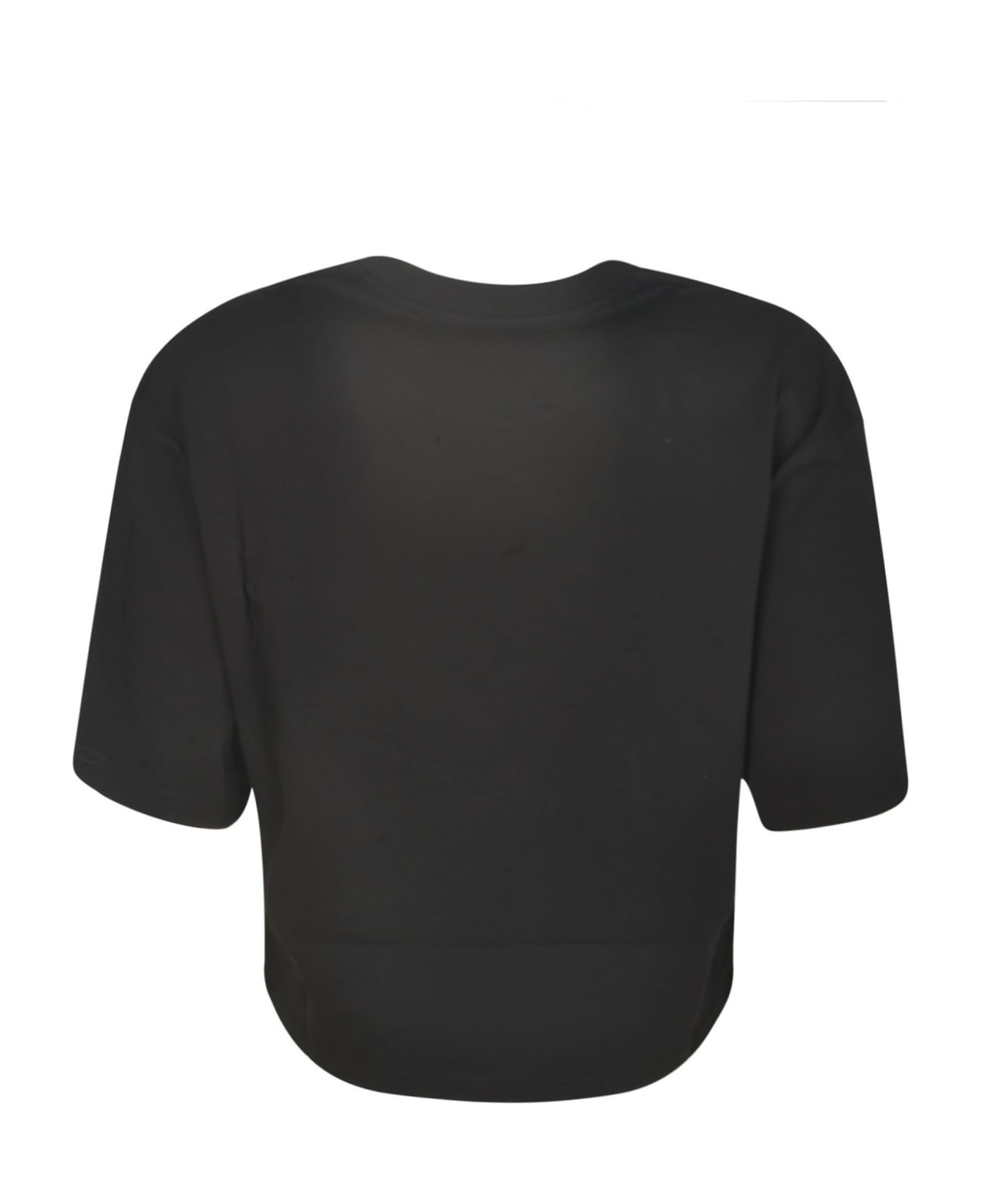 Moschino Bear Logo Cropped T-shirt - Black Tシャツ