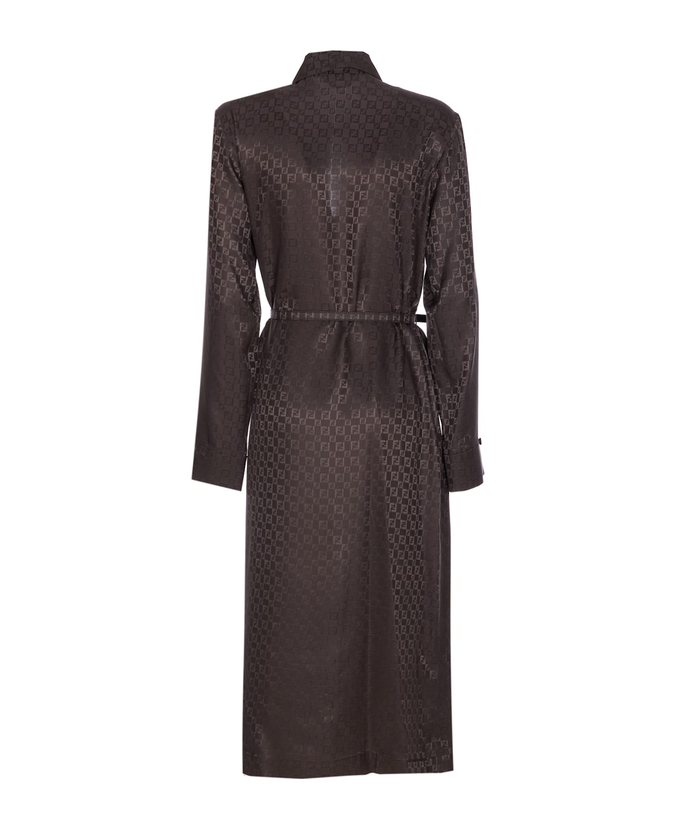 Fendi Midi Ff Motif Chemisier Dress