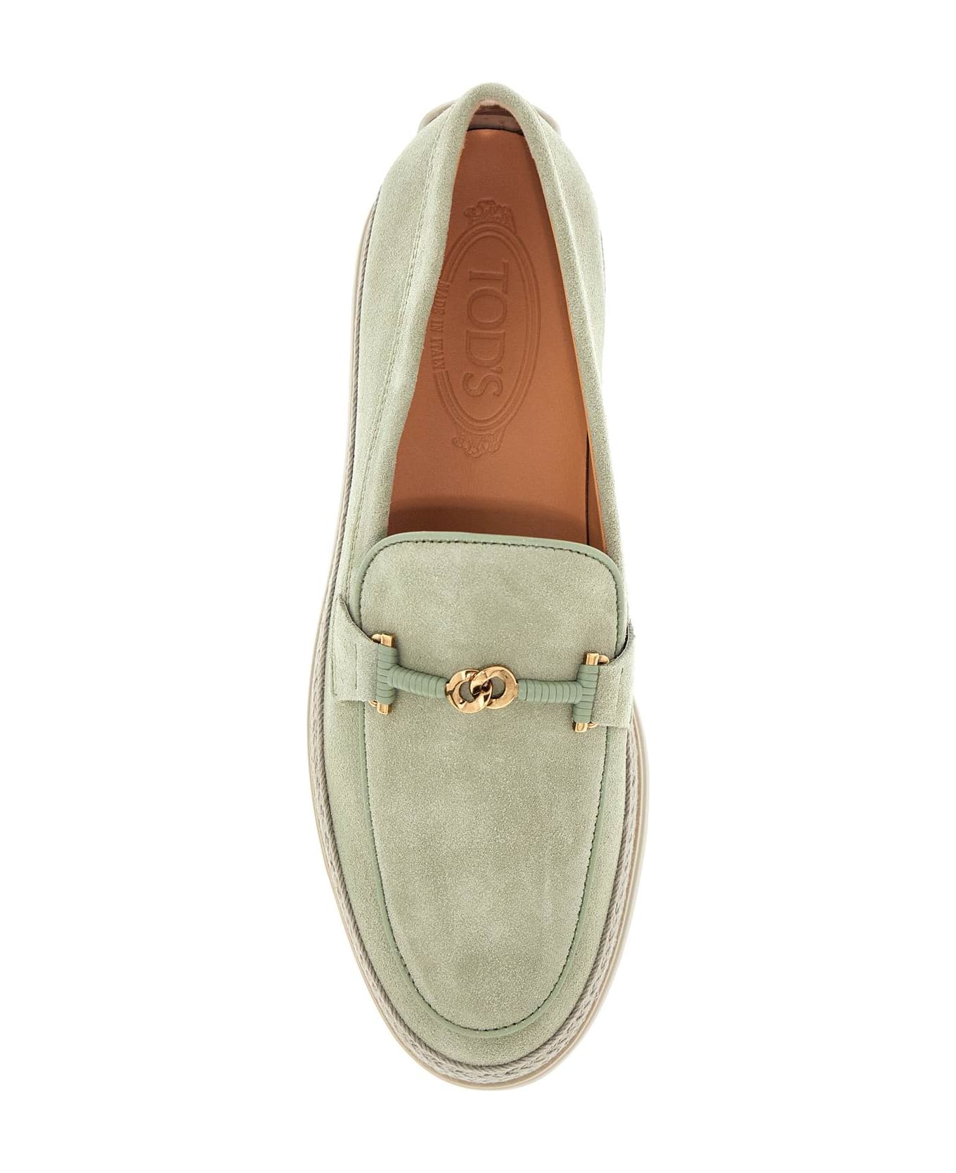 Tod's Loafers With Leather Sole And Gold Detail - OIL GREEN (Green)