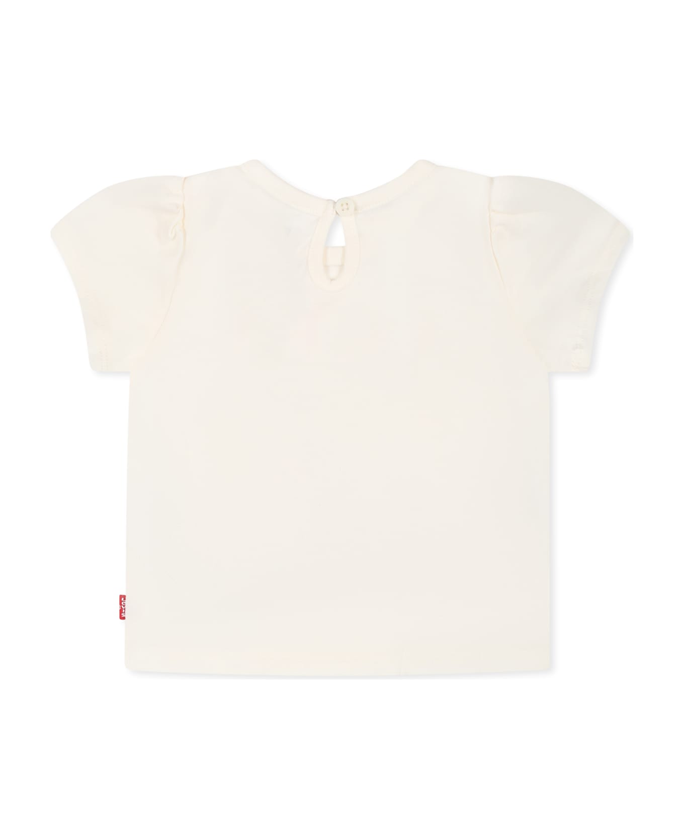 Levi
s Ivory T-shirt For Baby Girl With Bear - Ivory