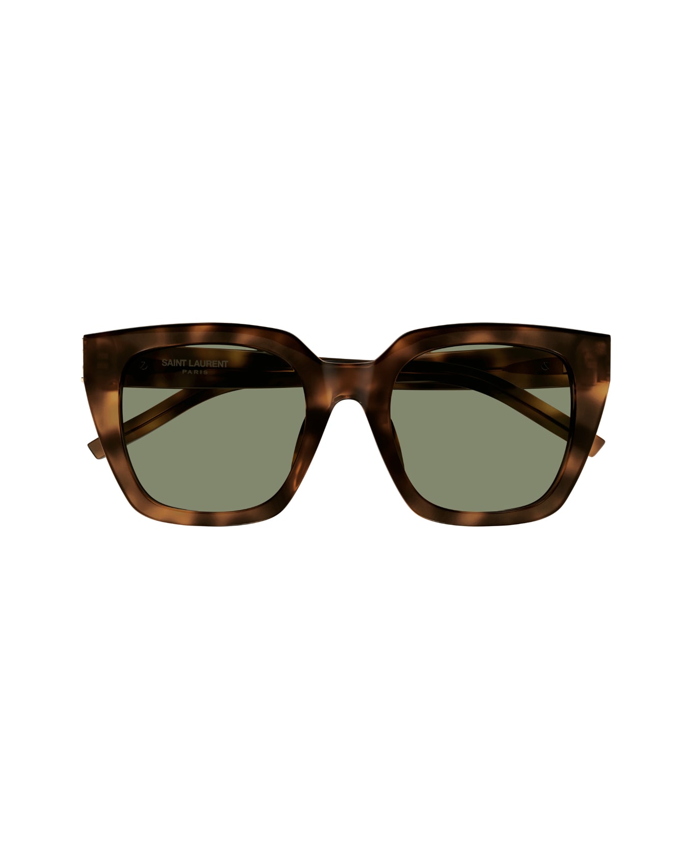 Saint Laurent Eyewear Saint Laurent Sl M143 Linea Monogram 003 Havana Green Sunglasses - Marrone