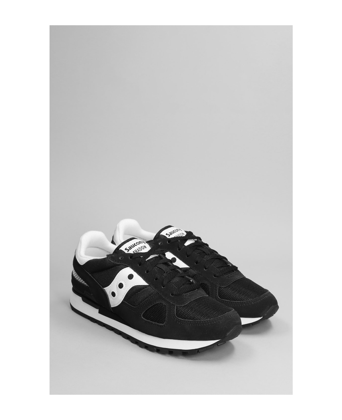 Saucony Shadow Original Sneakers In Black Suede And Fabric - Black Boston