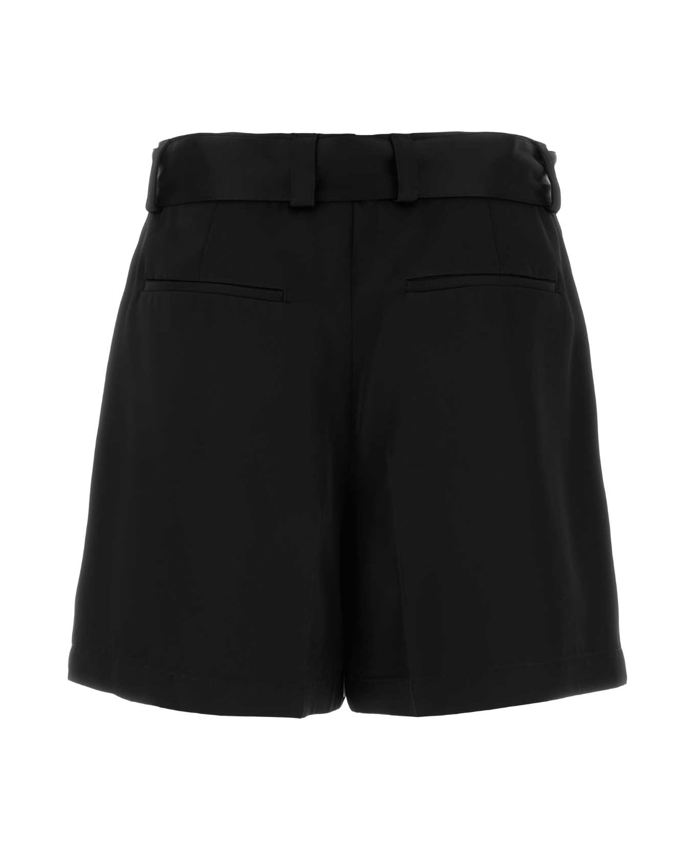 Jil Sander Black Viscose Blend Bermuda Shorts - 001
