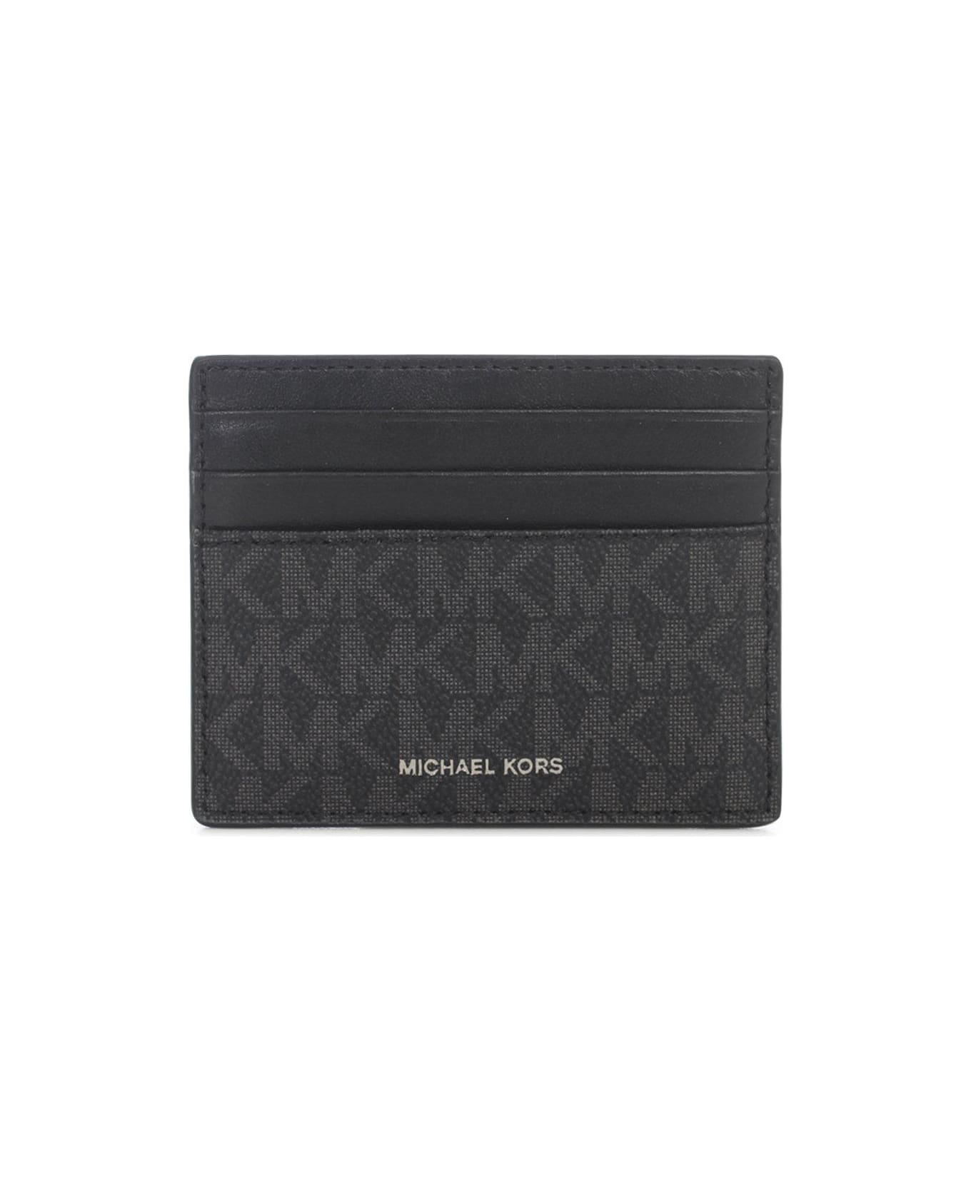 Michael Kors Greyson Logo Detailed Cardholder - Black