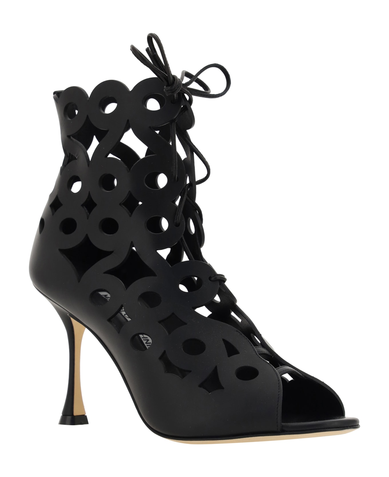 Manolo Blahnik Taralo Rial Sandals - Blck
