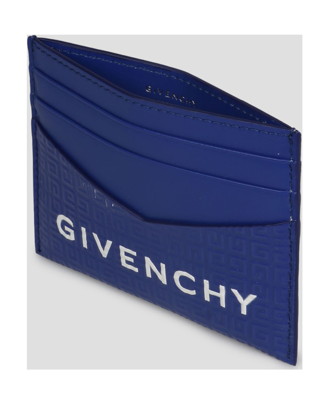 Givenchy 4g Leather Card Holder - Blue