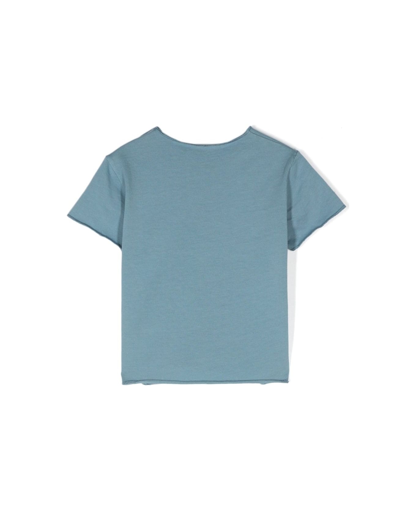 Teddy & Minou T-shirt Con Logo - Blue