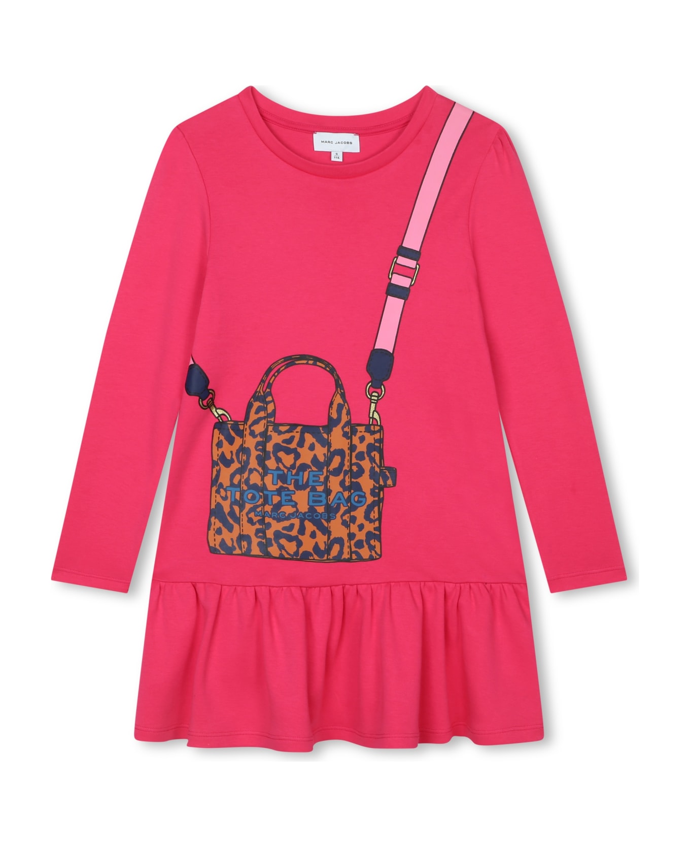 Little Marc Jacobs T-shirt Model Dress With Print - Fucsia