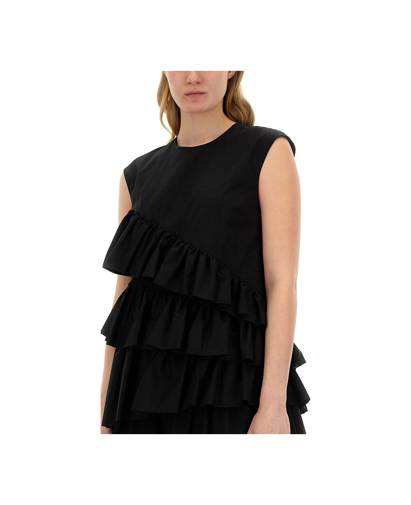 MSGM Dress With Ruffles - BLACK