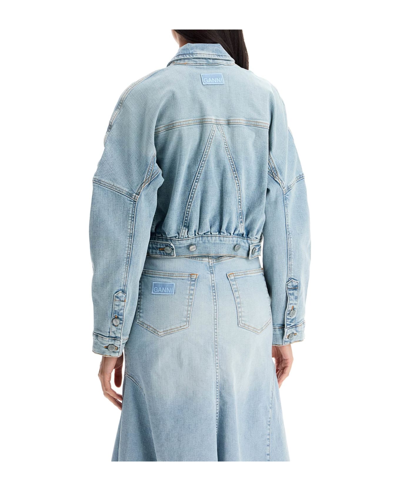 Ganni Denim Bomber - TINT WASH (Blue)