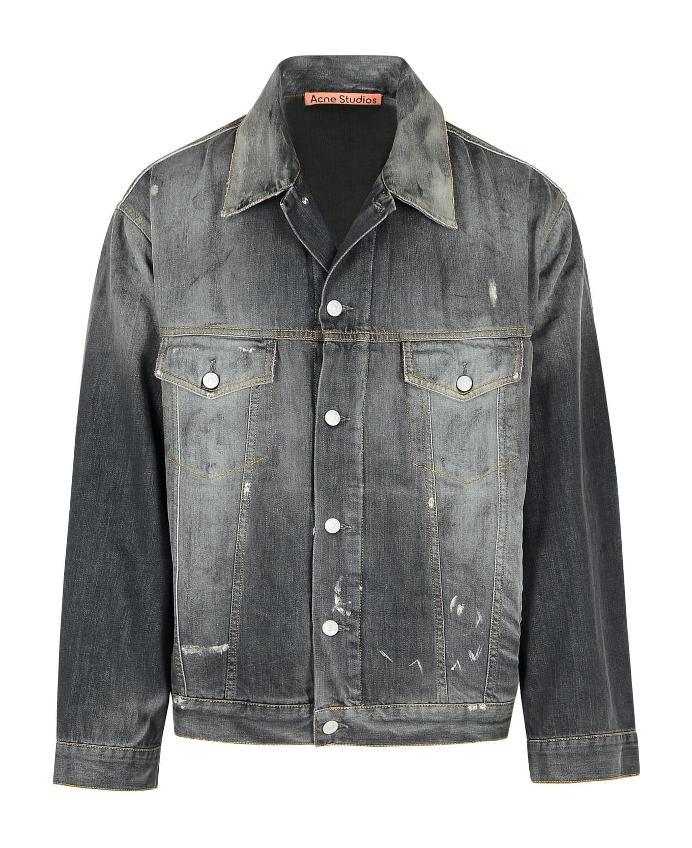 Acne Studios Grey Denim Jacket - Black
